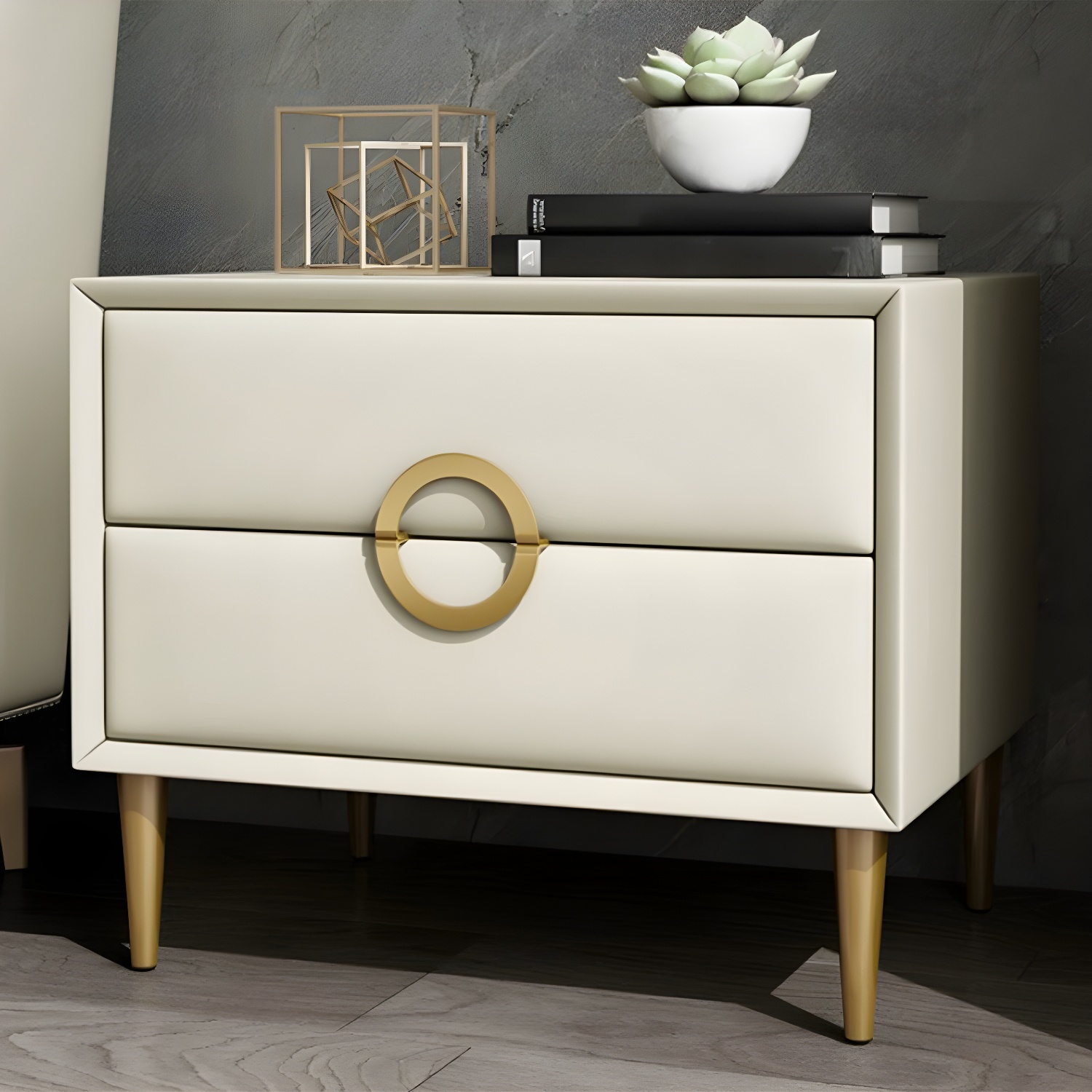 Glam Nightstand with Drawers | Ormau - image 11