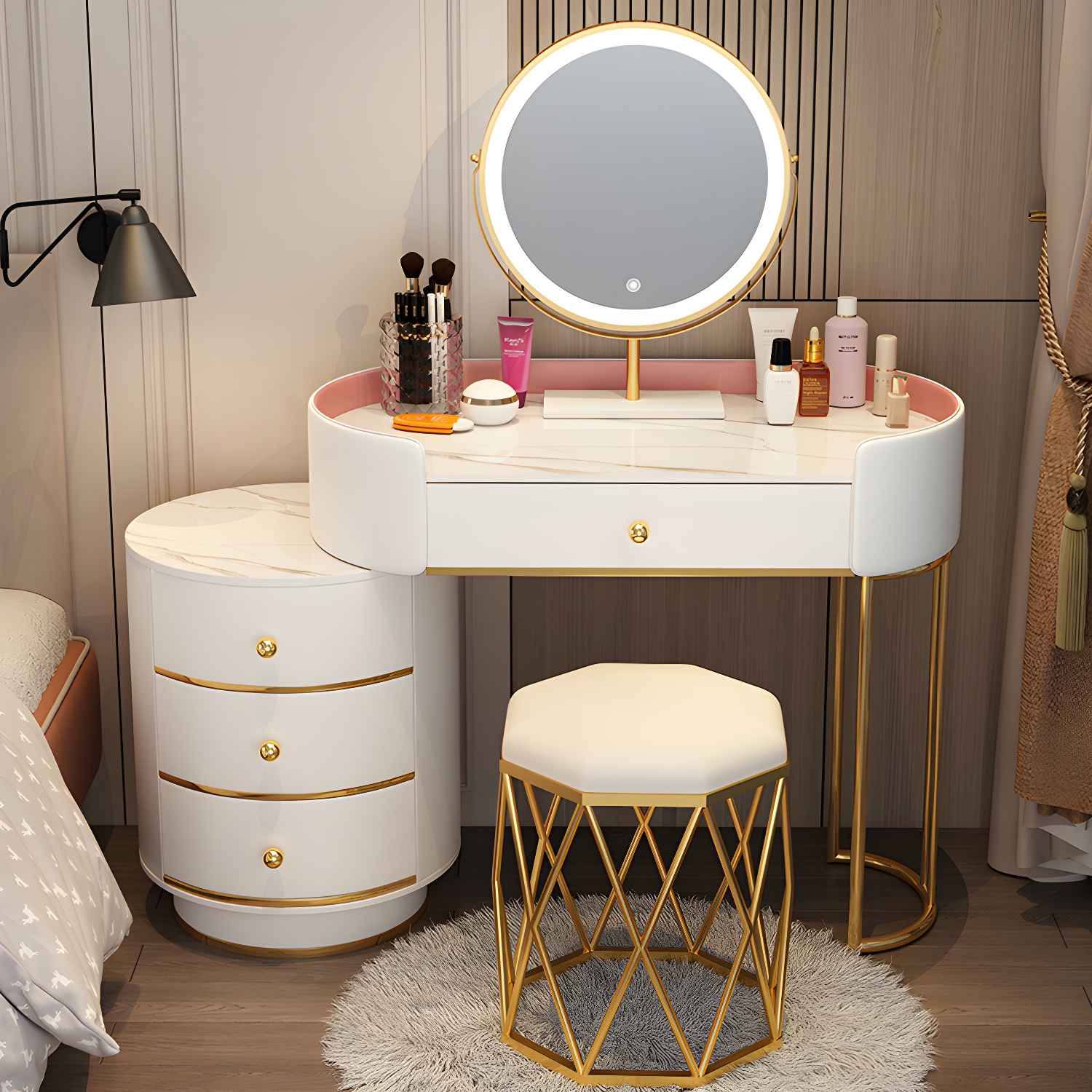 Metallic Lighted Vanity | Ormau - image 2