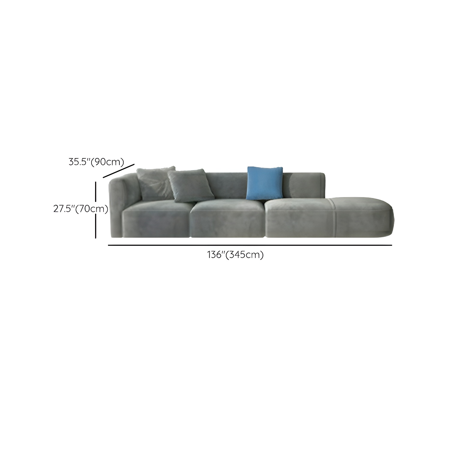 Flannel Sectional Sofa | Ormau - image 21