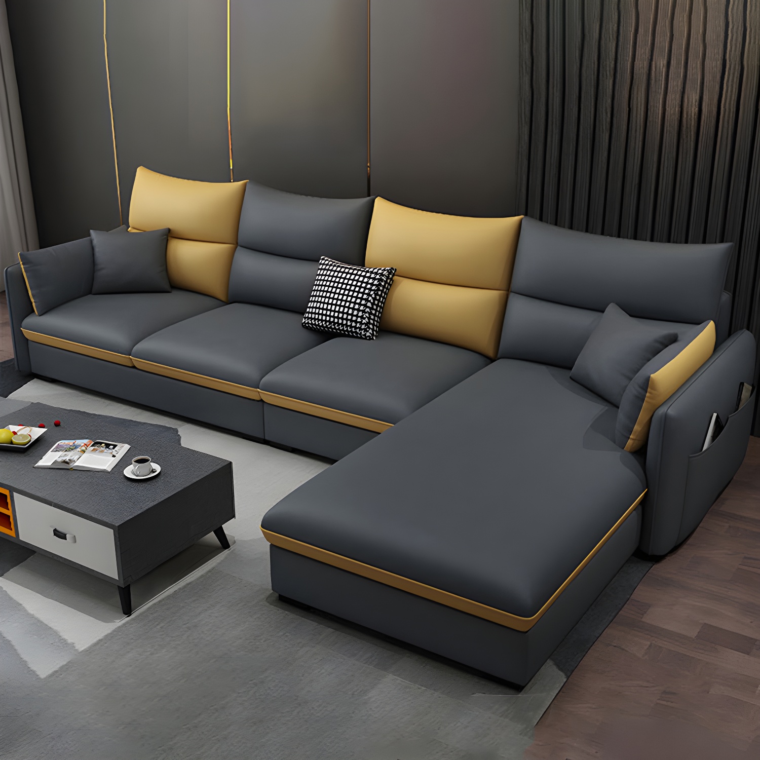 Modern Gray Sectional Sofa | Ormau - image 30