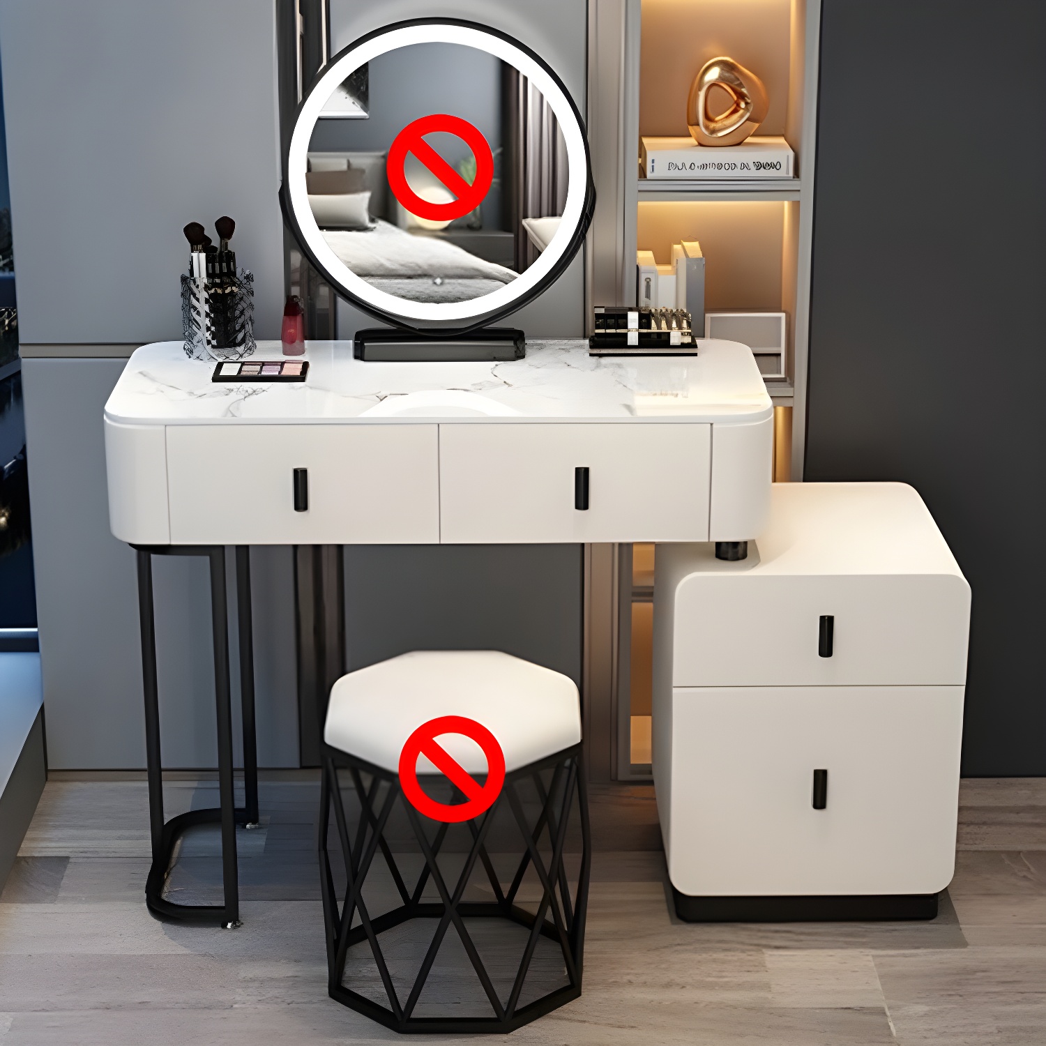 Stone Top Vanity Desk | Ormau - image 33