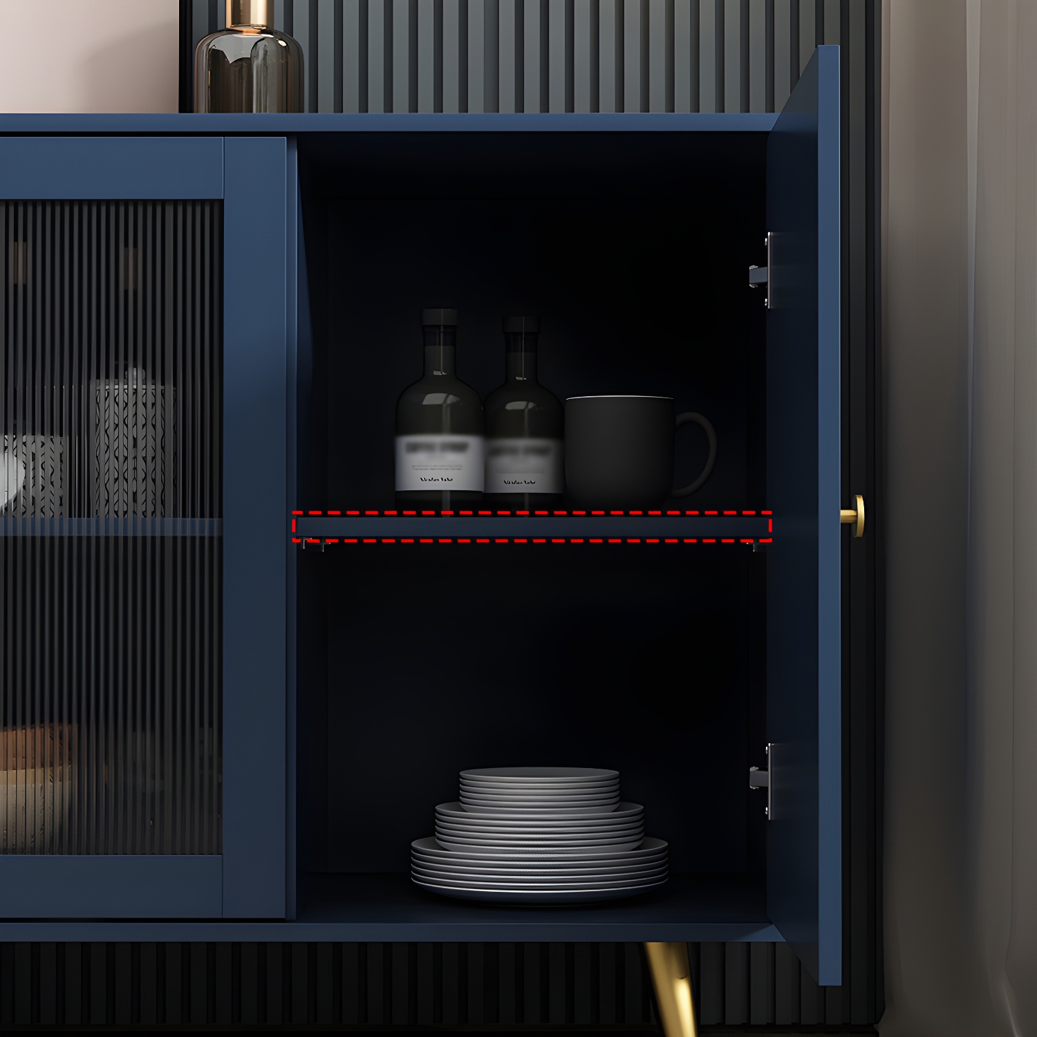 Modern Glass Door Sideboard | Ormau - image 11