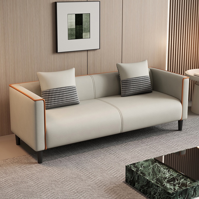 Trendy Solid Color Water Resistant Standard Sofa/Loveseat in Grey/Beige/Amber with Arm, Seats 3/2 People, and 2 Pillows - image 31
