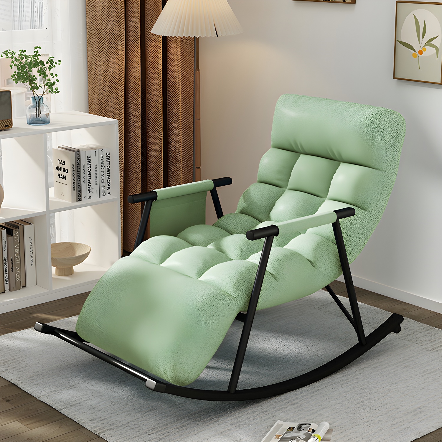 Chic Upholstered Rocking Chair | Ormau - image 39