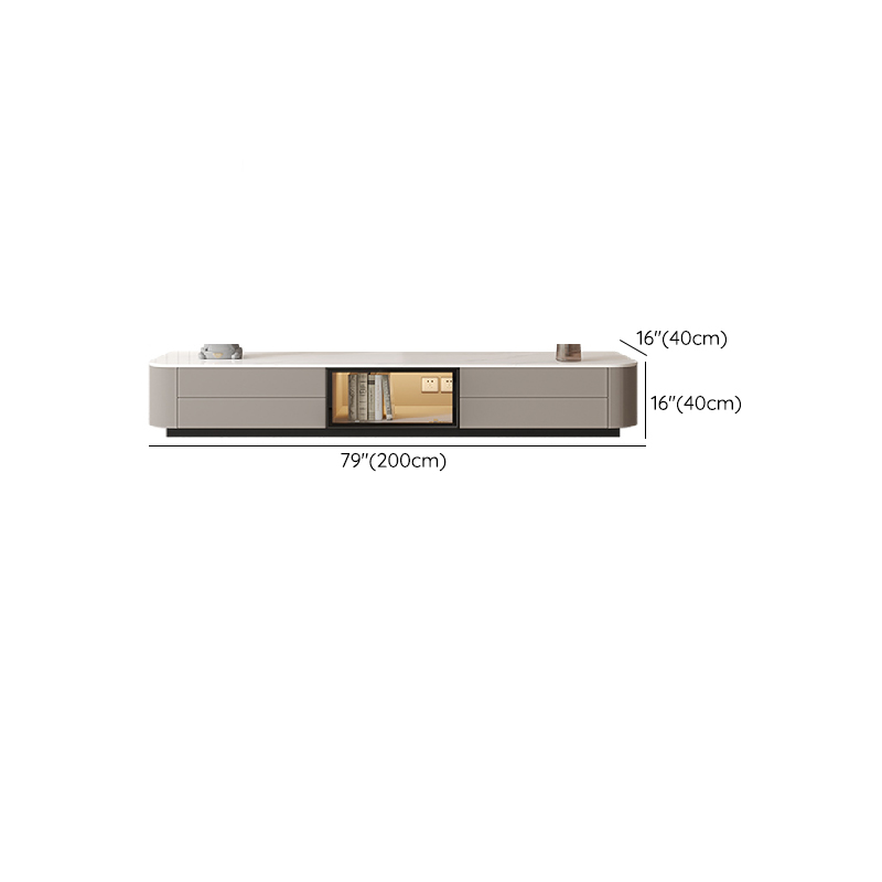Rectangle TV Stand with Light and Gate Door | Ormau - image 14