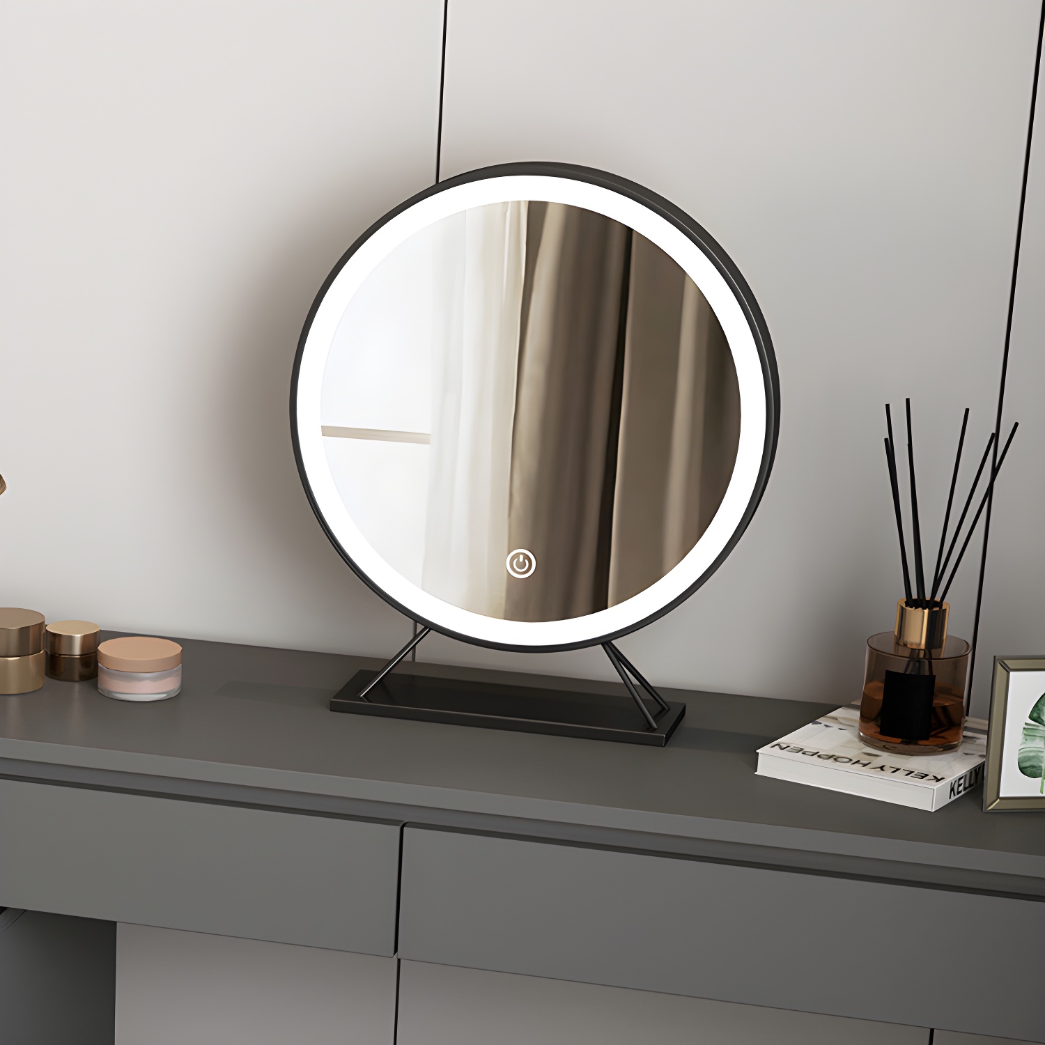 Vanity Table Set with LED Mirror | Ormau - image 12