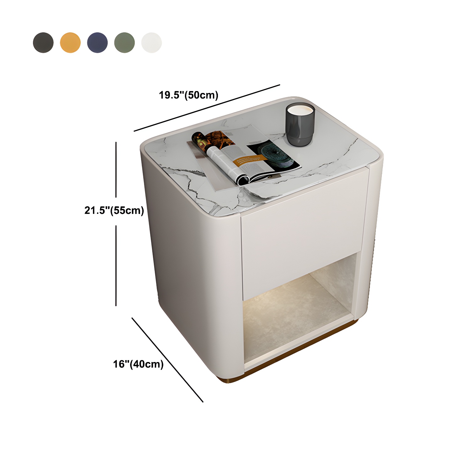 Modern Stone & Wood Nightstand | Ormau - image 20