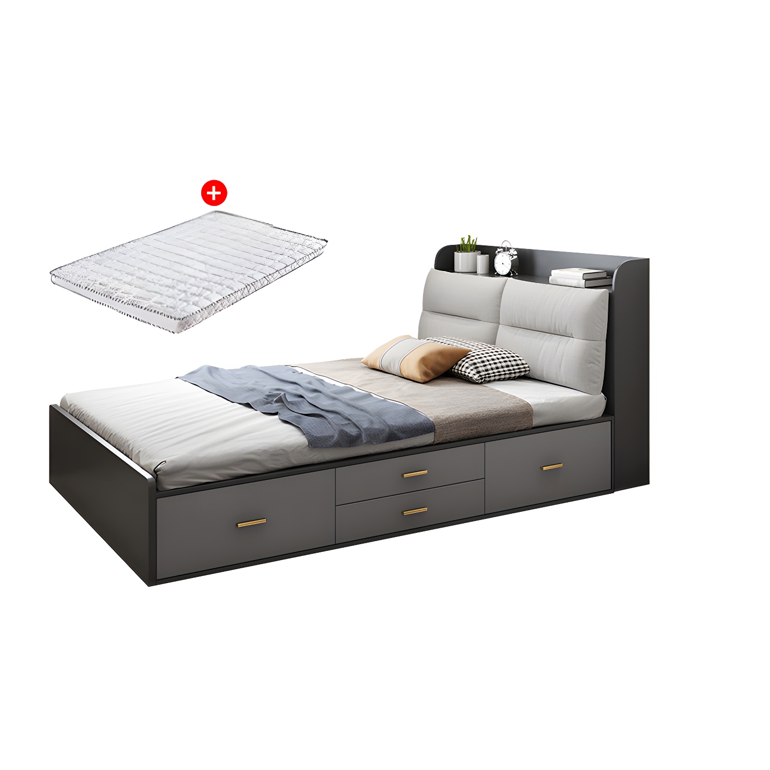 Upholstered Low Profile Bed | Ormau - image 16