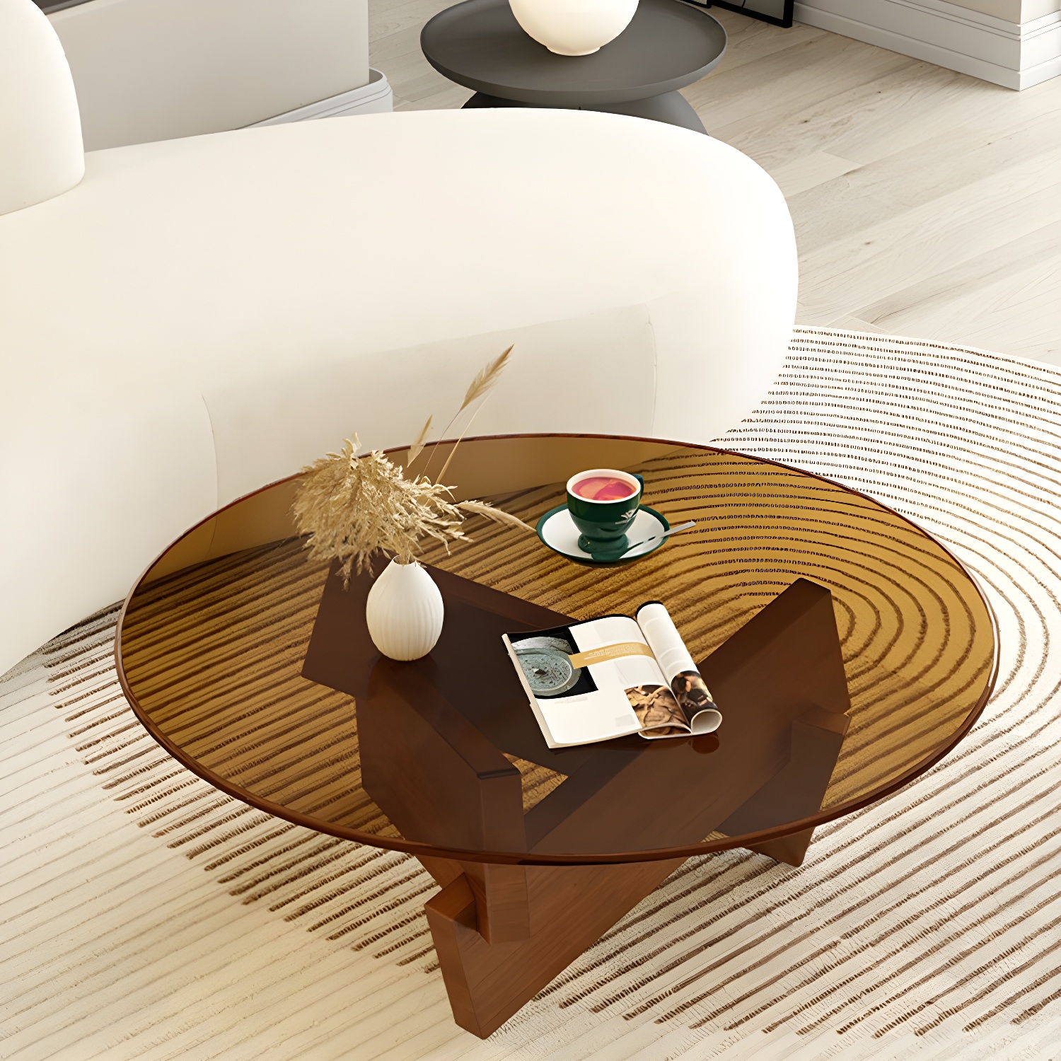 Glass & Wood Coffee Table | Ormau - image 6