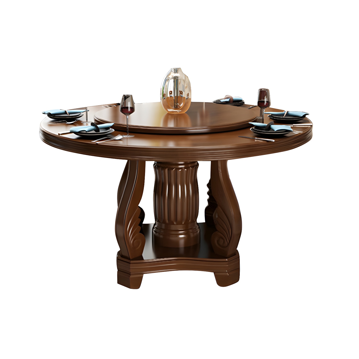 Turntable Pedestal Dining Table | Ormau - image 5