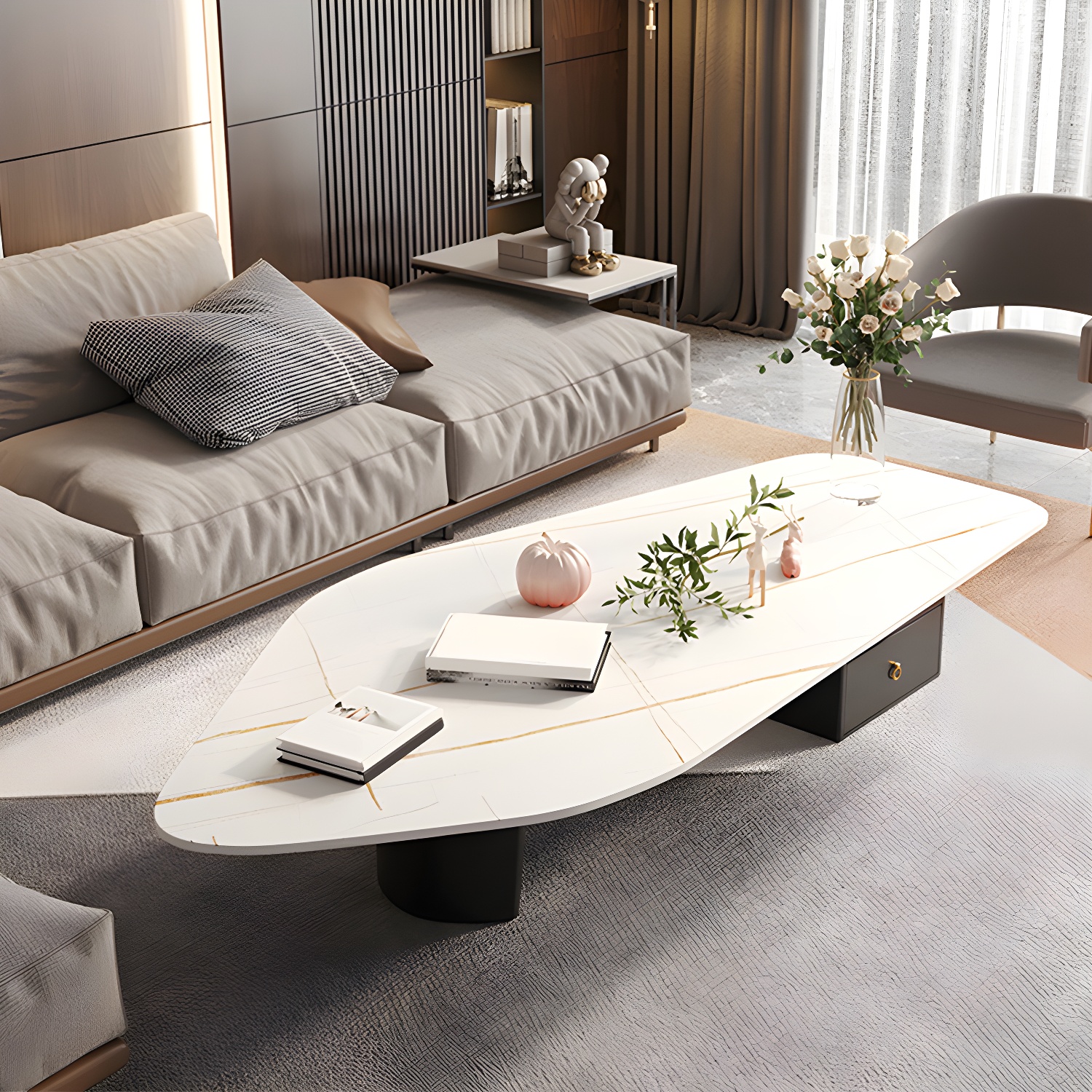 Stone Geometric Coffee Table | Ormau - image 4