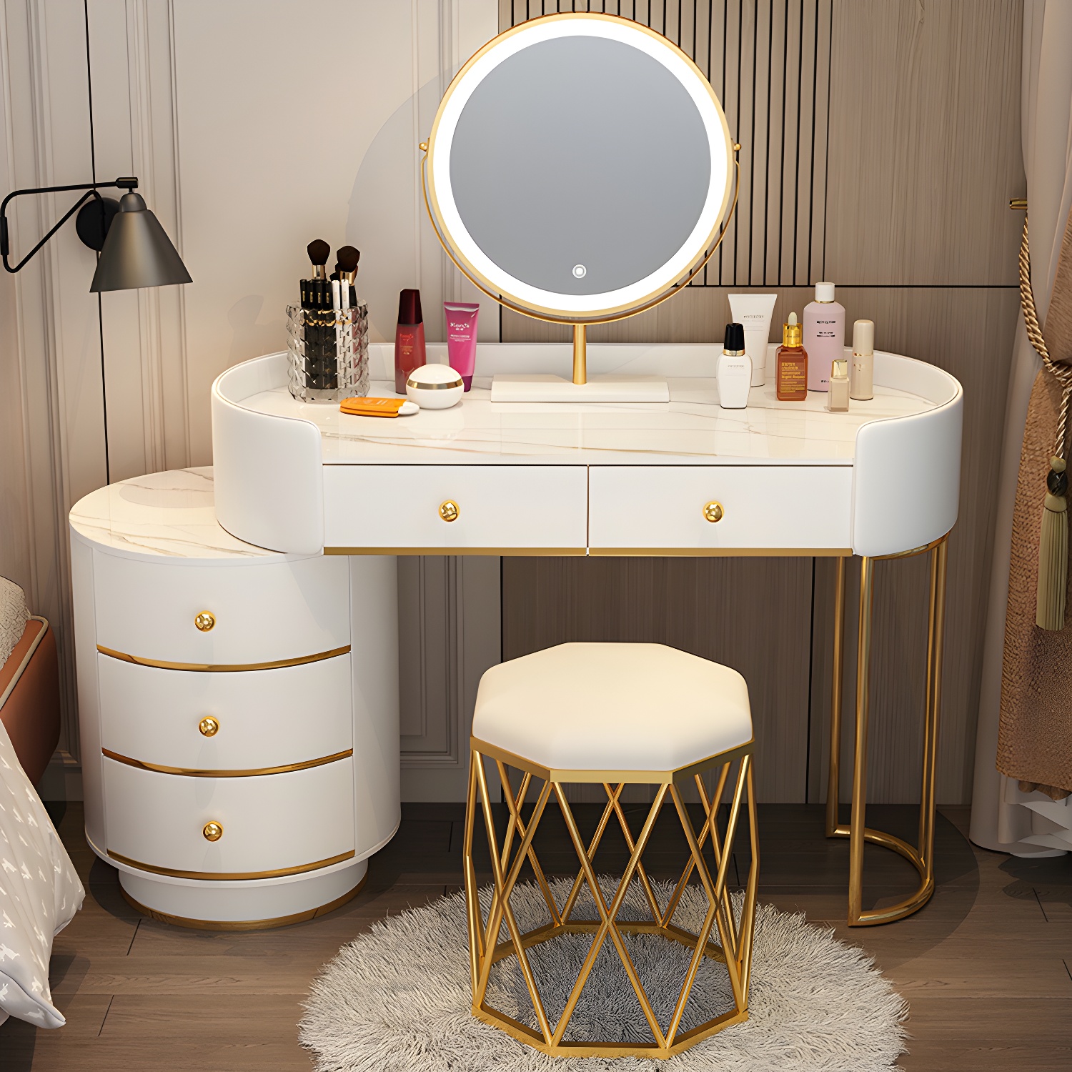 Metallic Lighted Vanity | Ormau - image 24