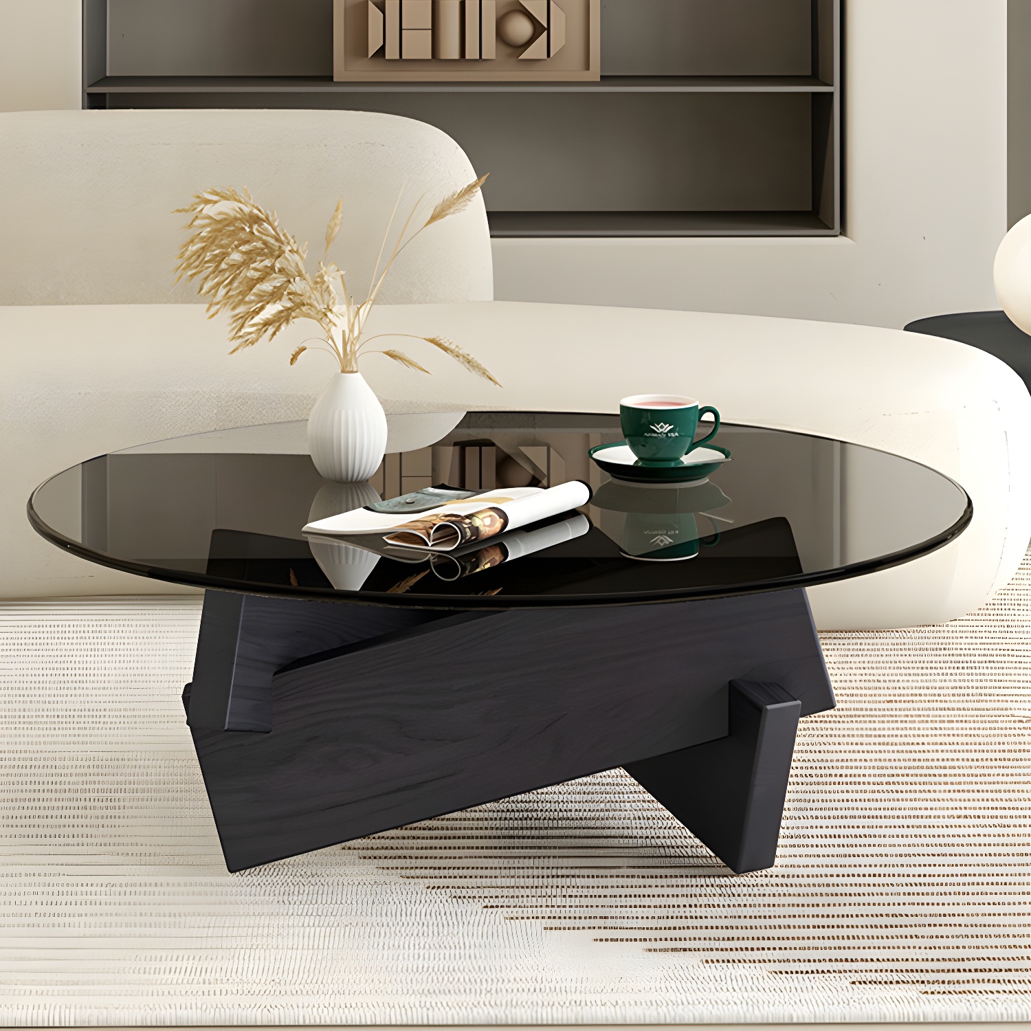 Glass & Wood Coffee Table | Ormau - image 1