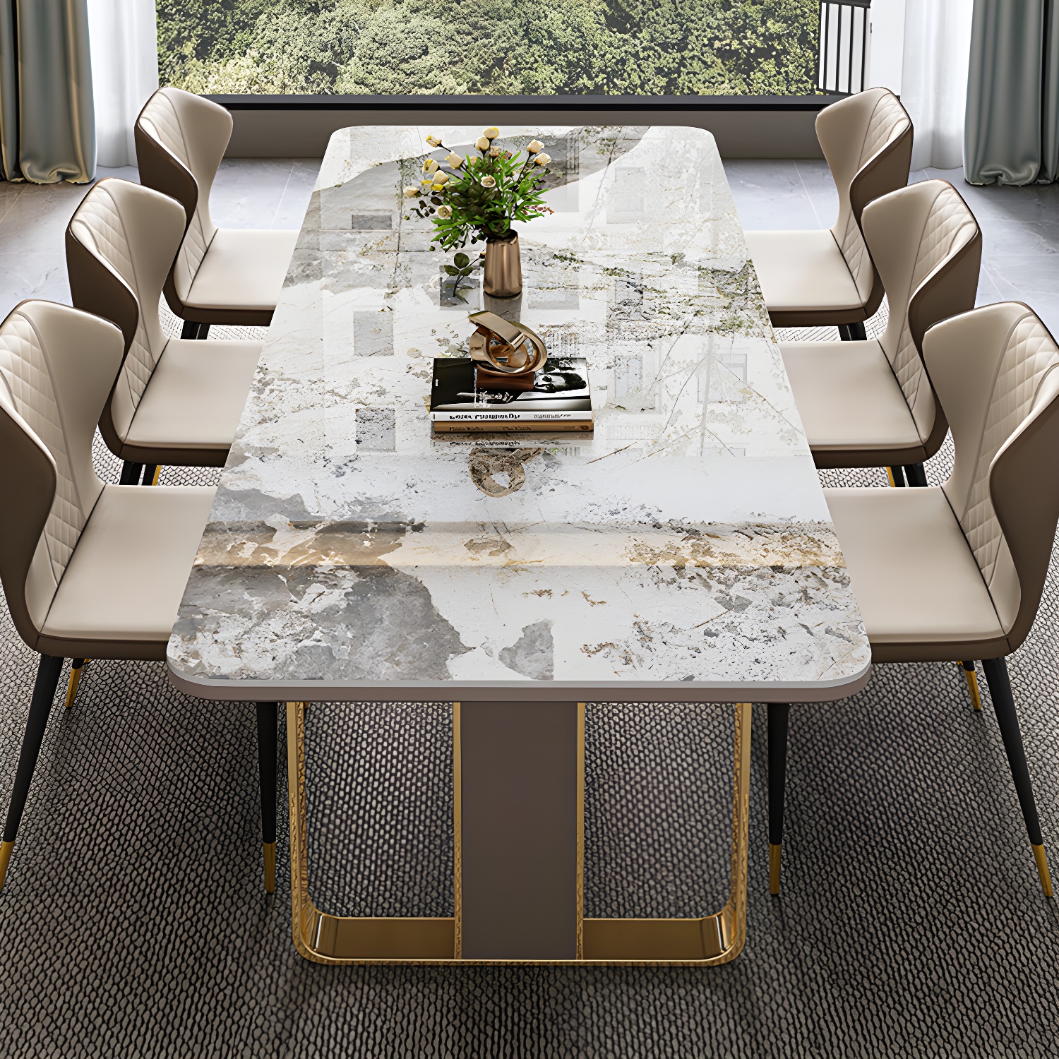 Modern Rectangle Dining Set | Ormau - image 3