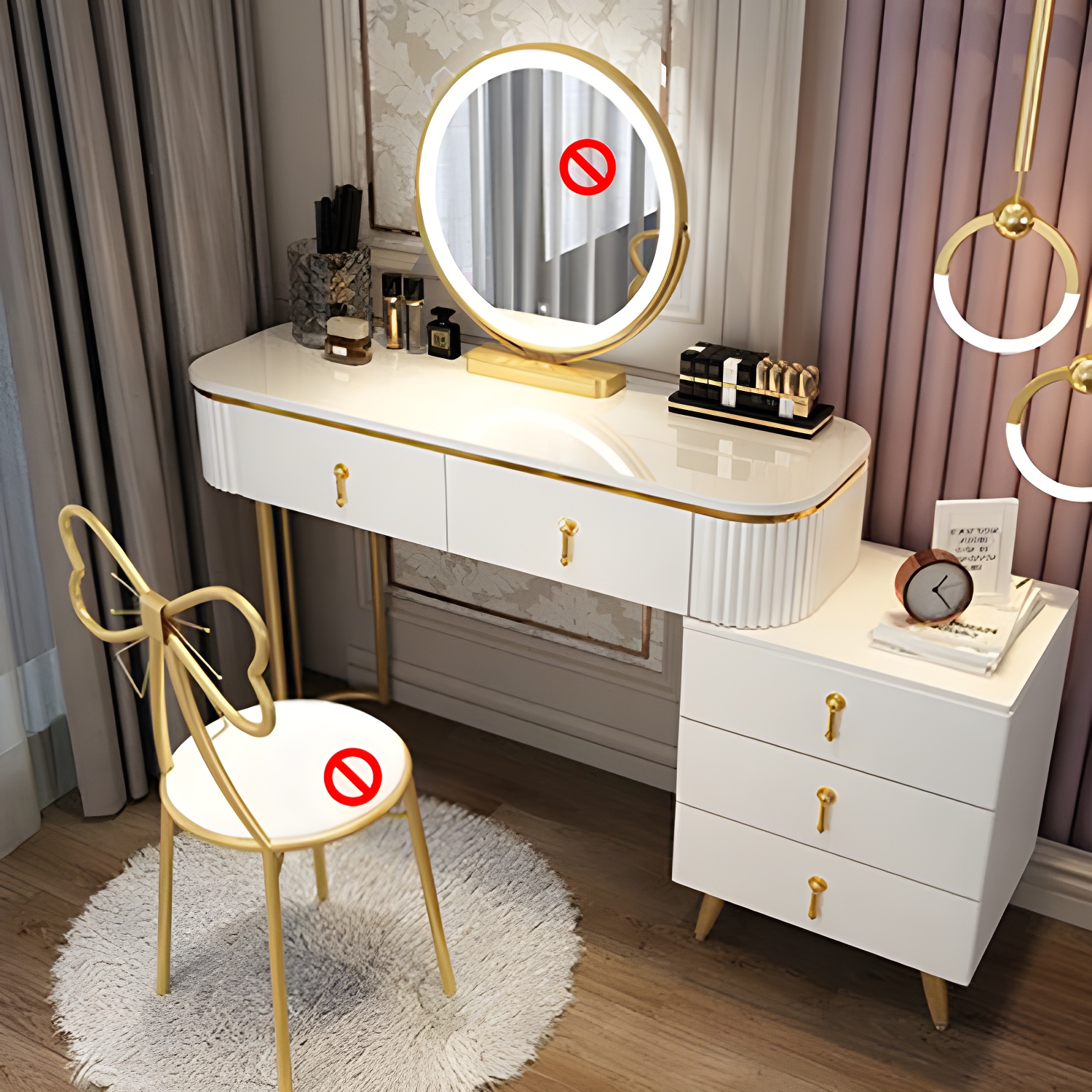Makeup Vanity with Lighted Mirror | Ormau - image 28