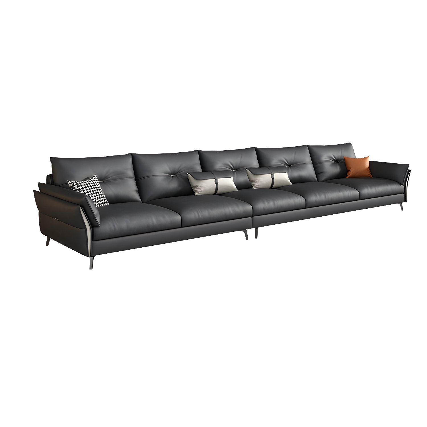 Tufted Gray Sectional | Ormau - image 22