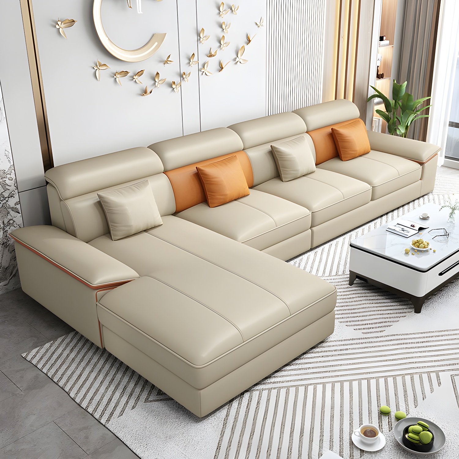 Modern L-Shape Sectional Sofa | Ormau - image 9