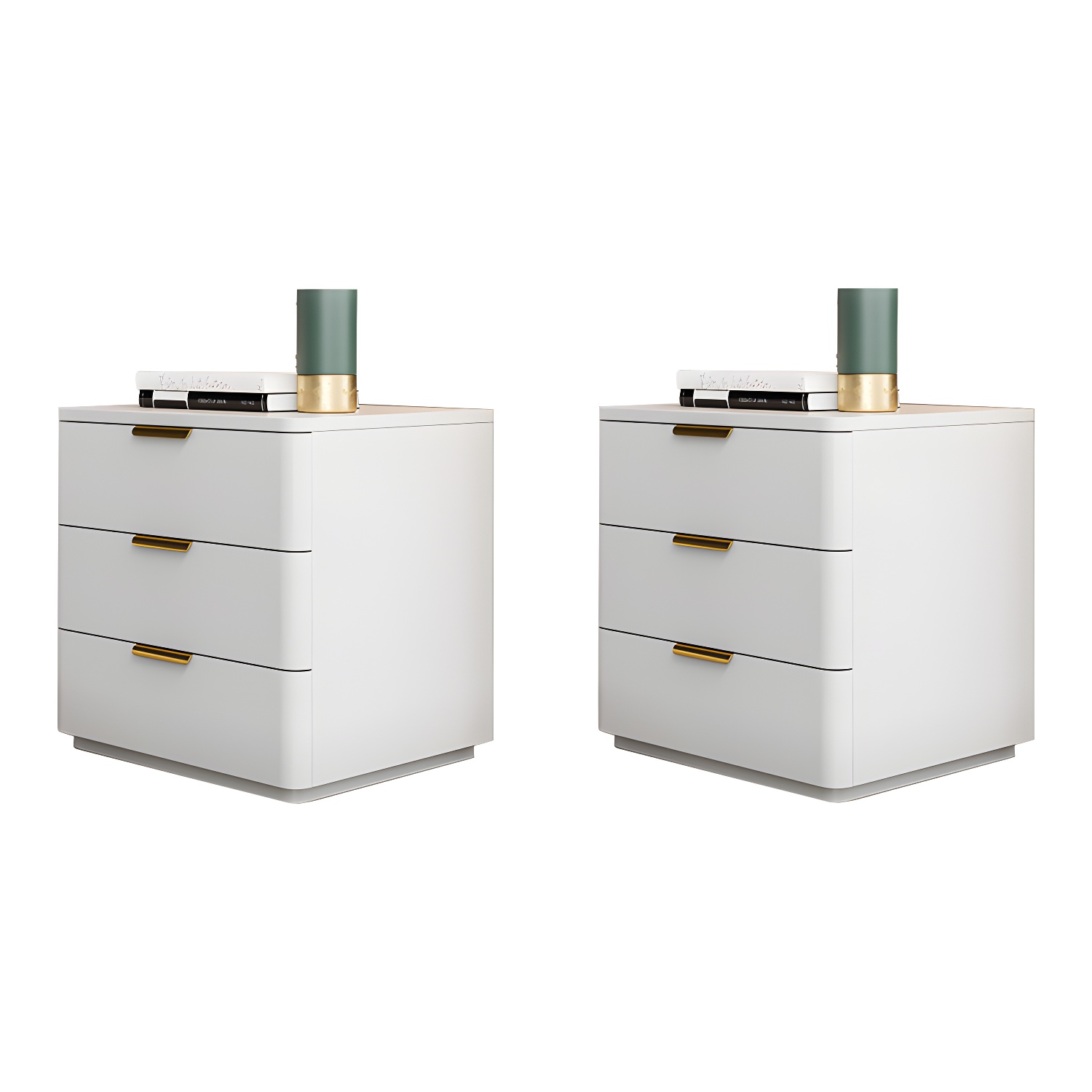 Leather Accent Nightstand | Ormau - image 26