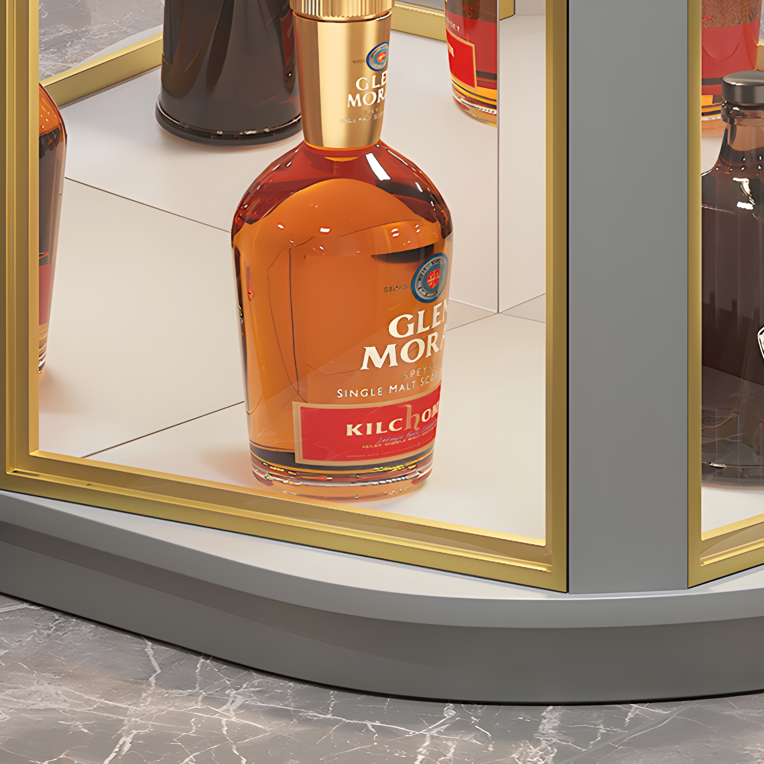 Corner Accent Cabinet with Glass Doors | Ormau - image 9