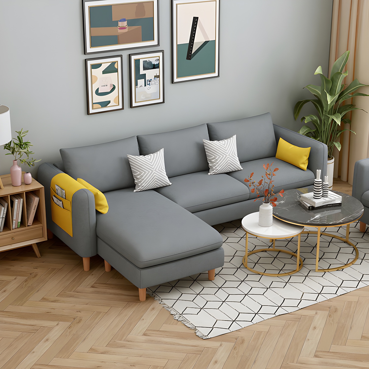 Modern L-Sectional Sofa | Ormau - image 12