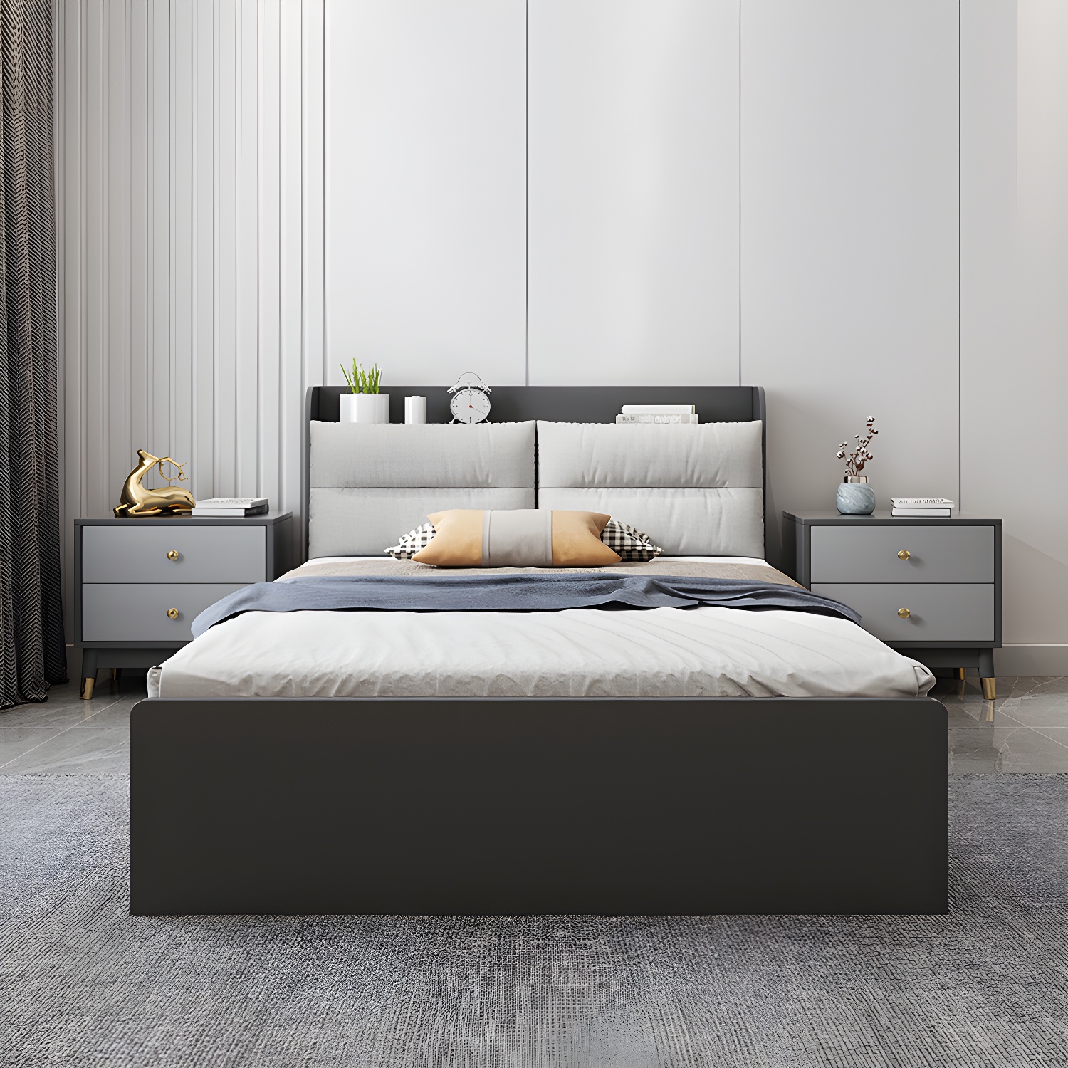 Upholstered Low Profile Bed | Ormau - image 6