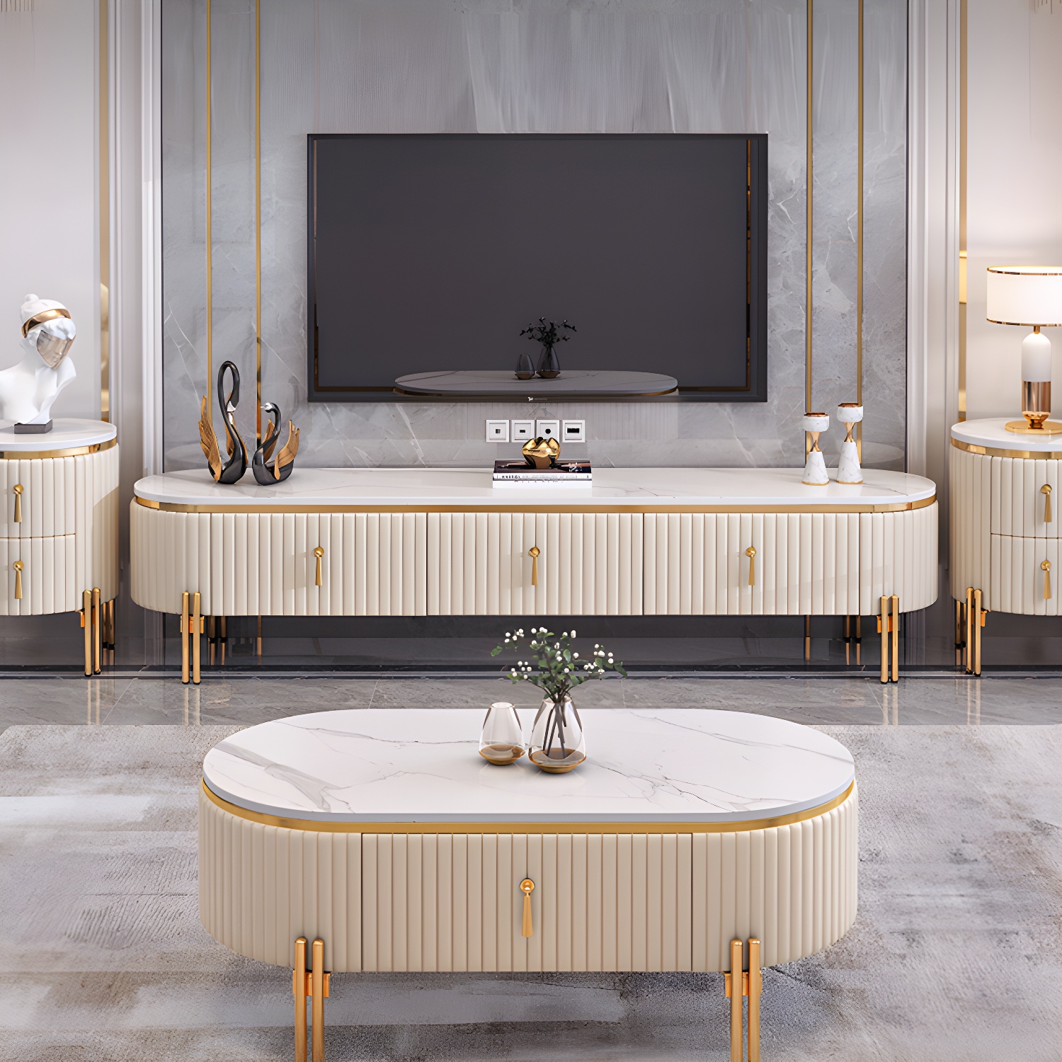 White Stone TV Stand | Ormau - image 1