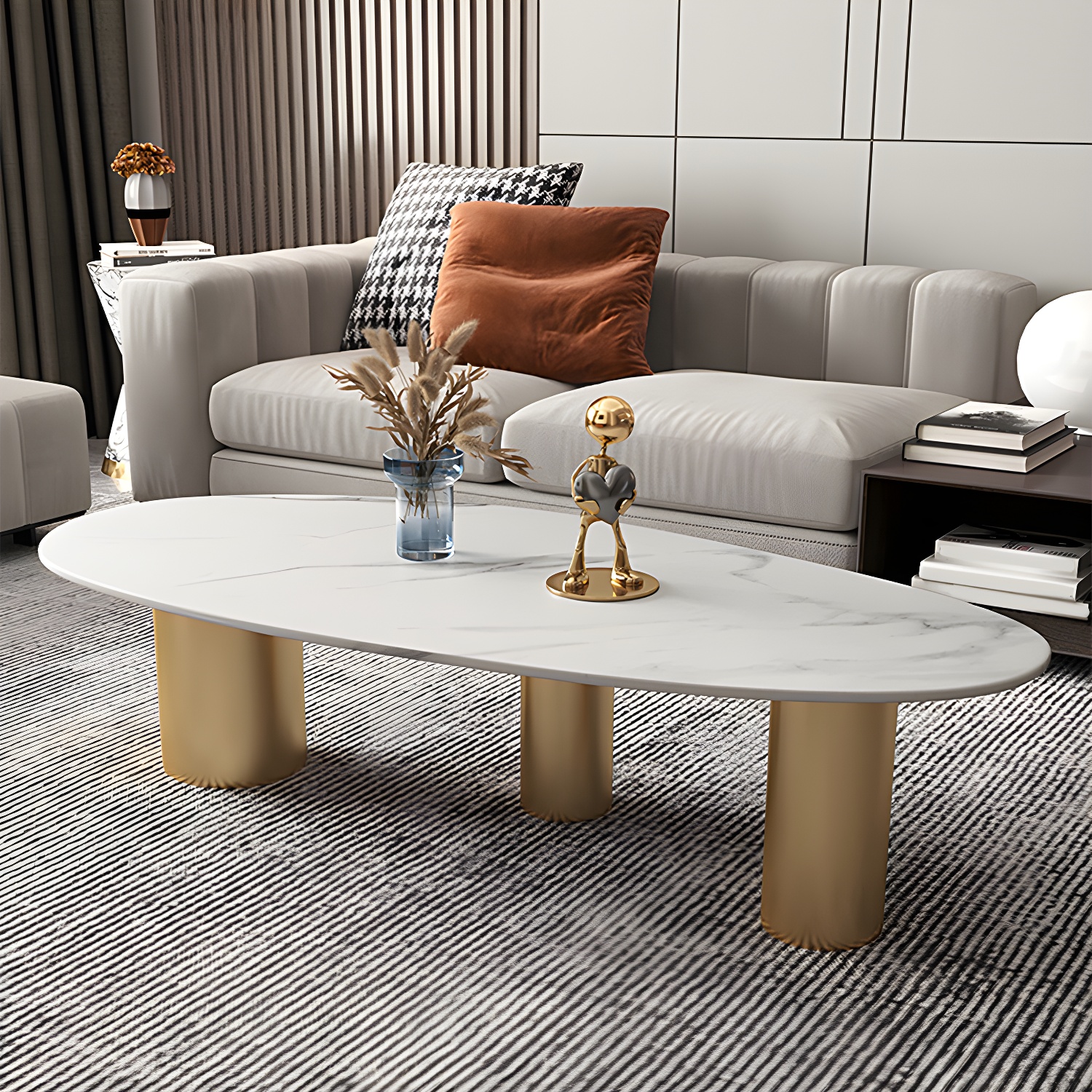 Elliptical Stone Coffee Table | Ormau - image 3
