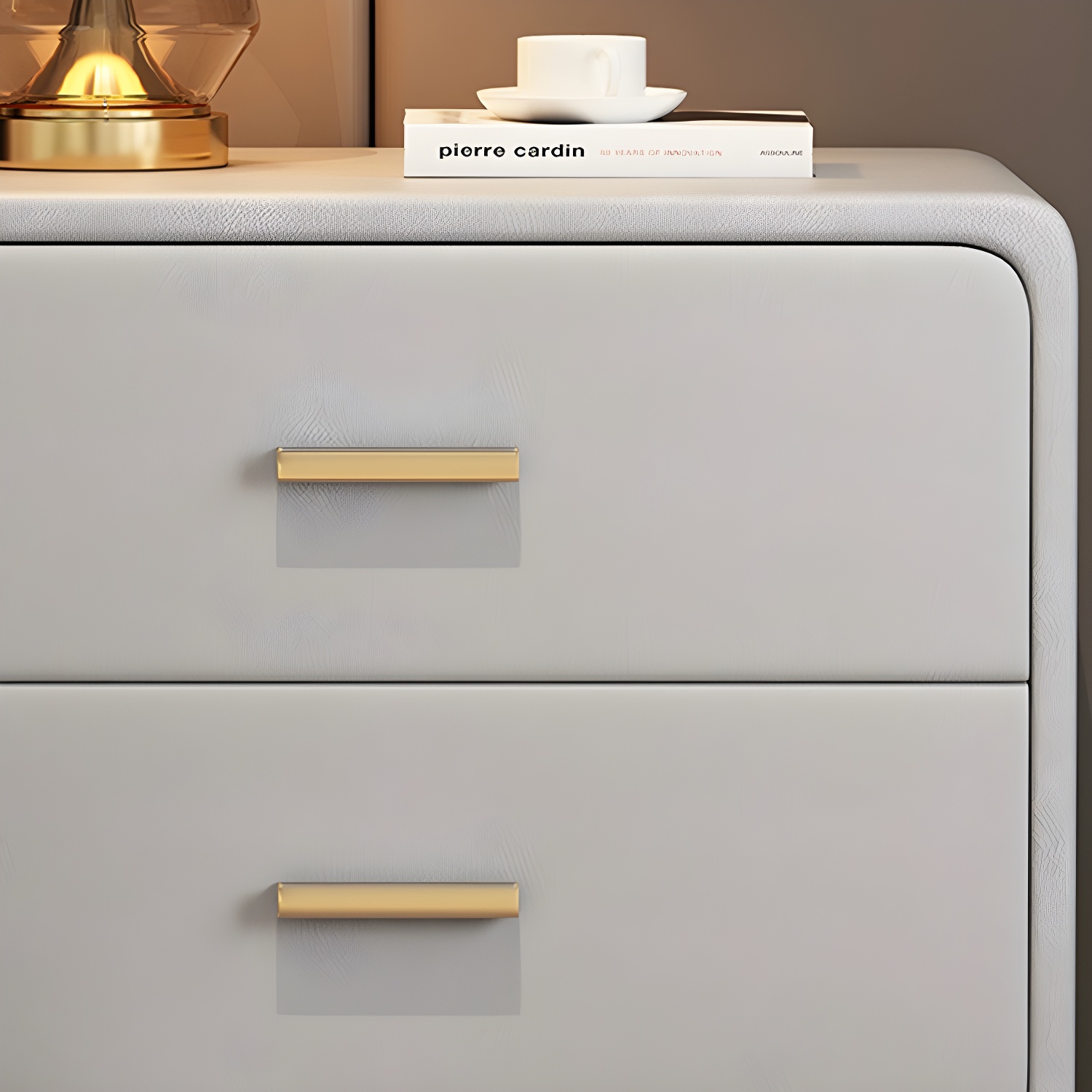 Modern Faux Leather Nightstand | Ormau - image 21