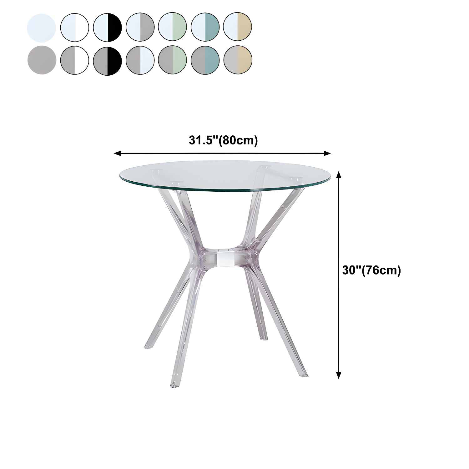 Modern Round Glass Dining Table | Ormau - image 18