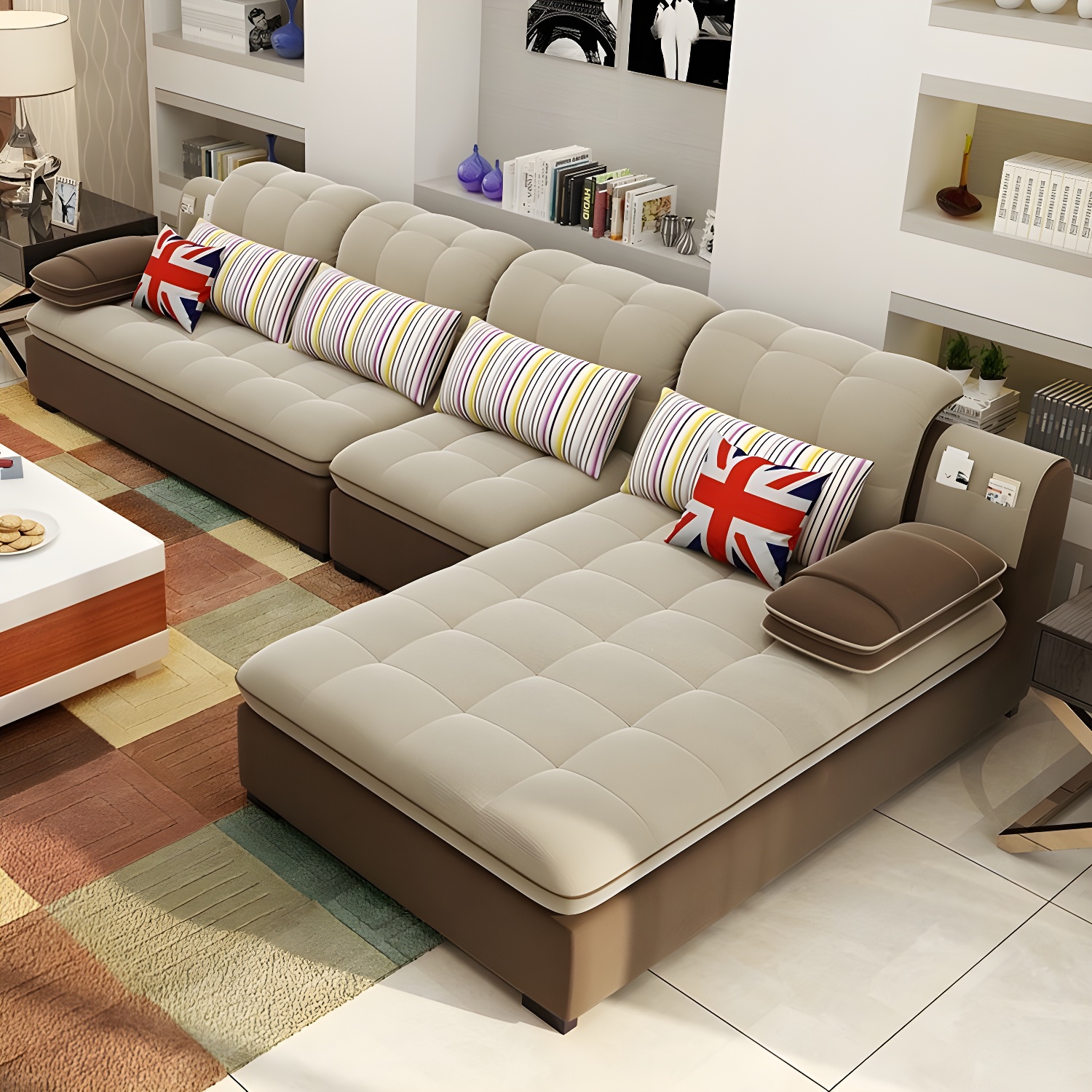 Modern L-Shape Sectional Sofa | Ormau - image 26