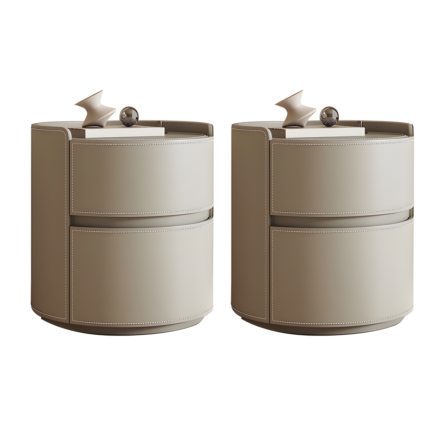 Chic Round Nightstand | Ormau - image 23