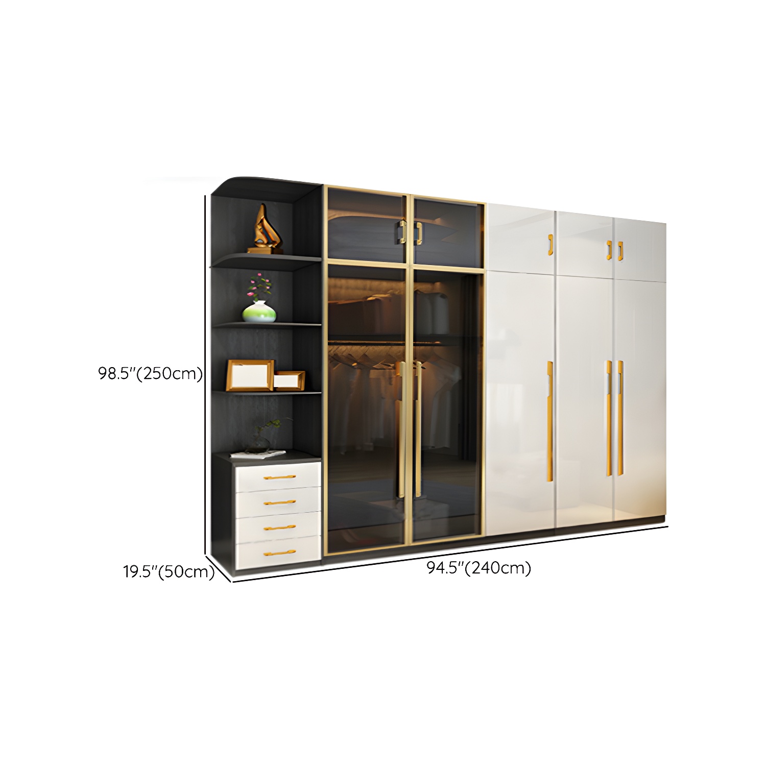 Modern Glass Door Wardrobe | Ormau - image 30