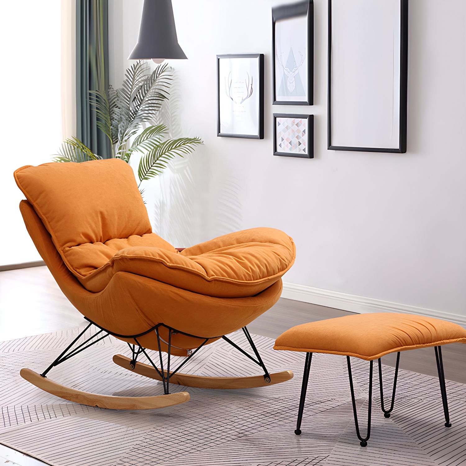 Modern Rocker & Ottoman Set | Ormau - image 18