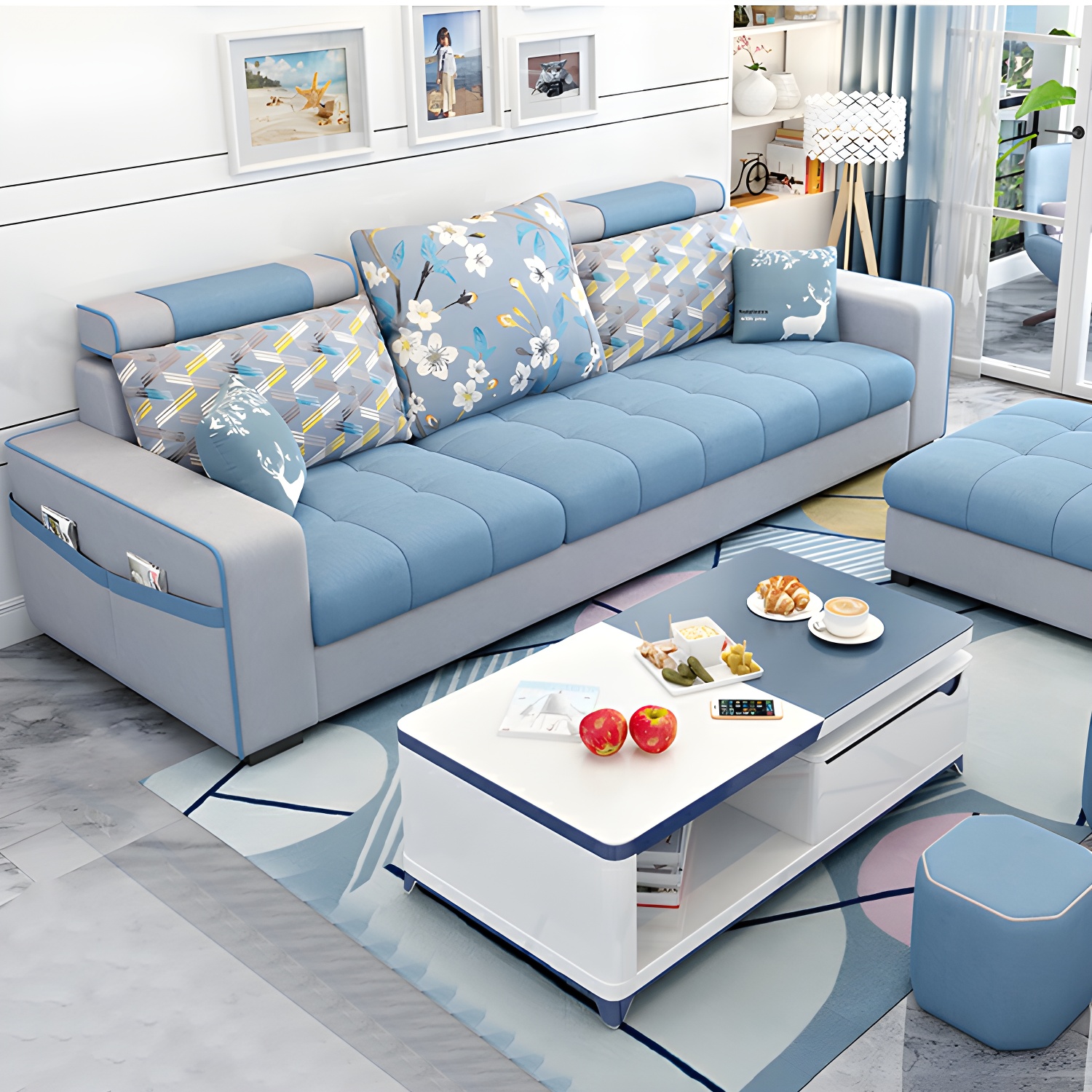 Modern Sectional Sofa with Ottoman | Ormau - image 14