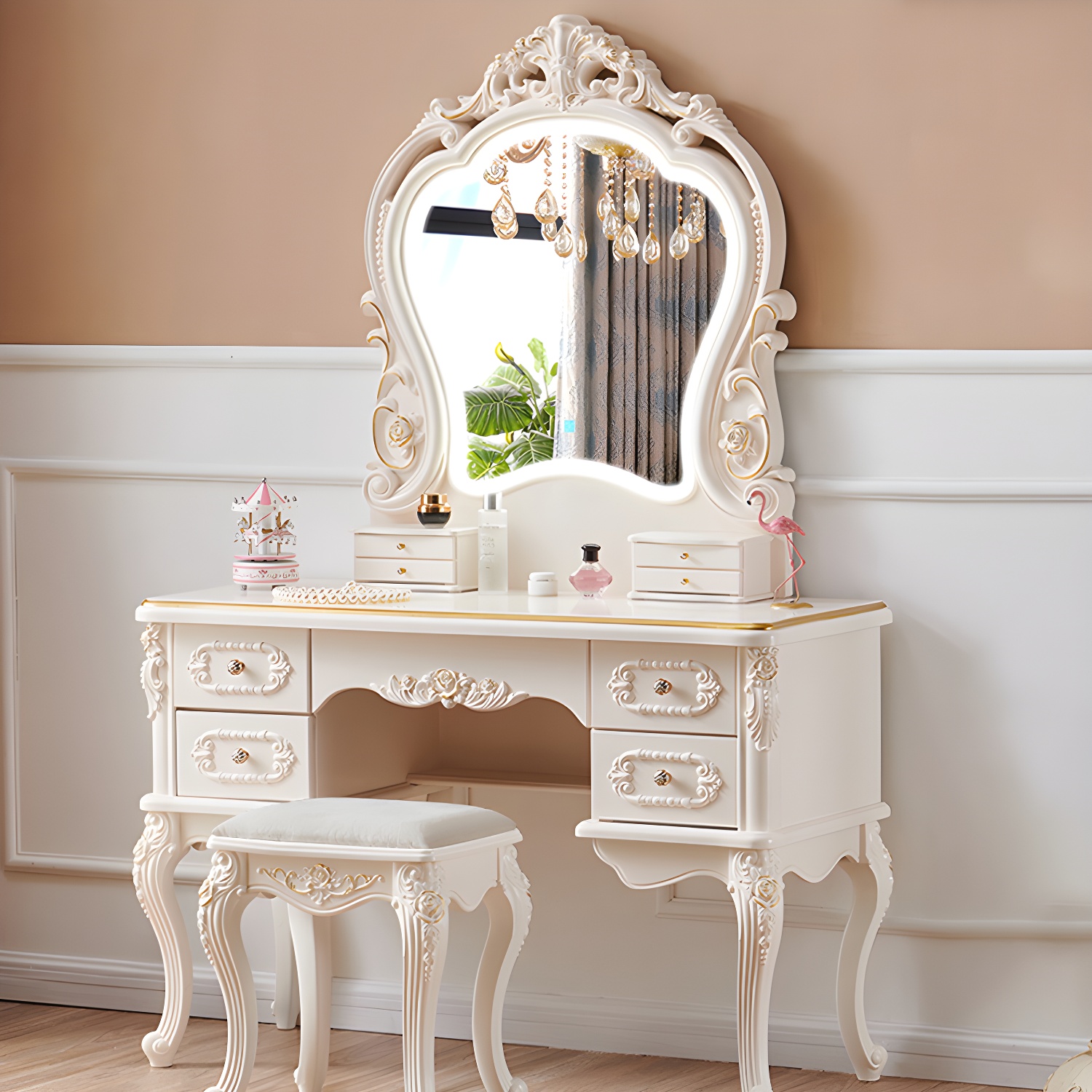 Victorian Vanity Set with Mirror | Ormau - image 23