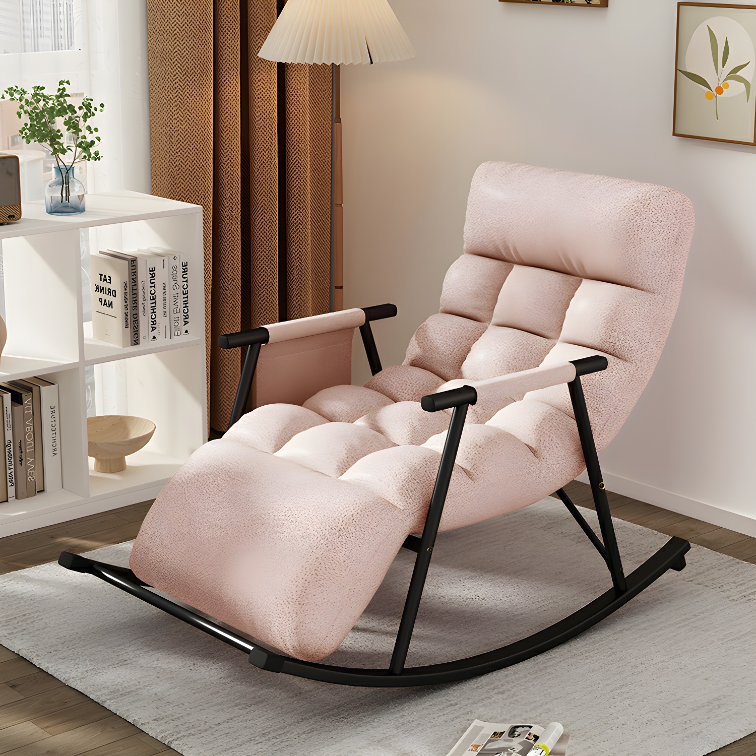 Chic Upholstered Rocking Chair | Ormau - image 24