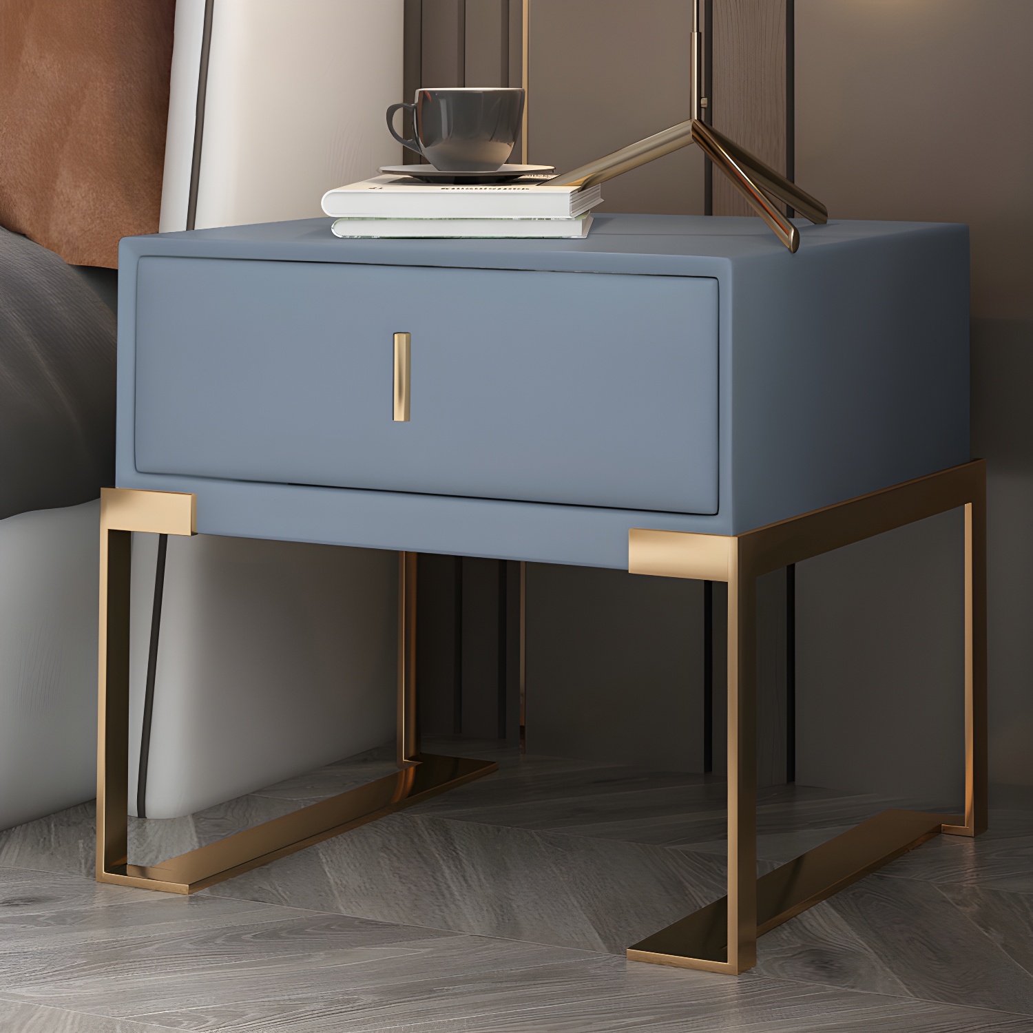 Faux Leather Nightstand | Ormau - image 19