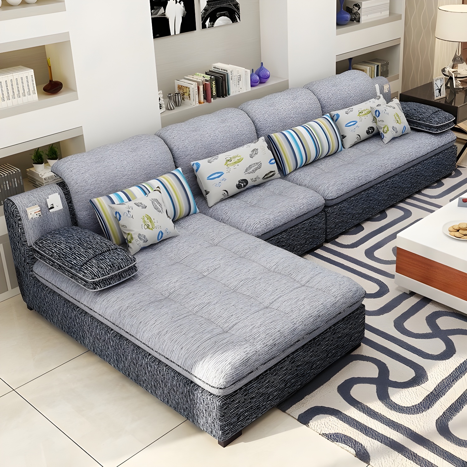 Modern L-Shape Sectional Sofa | Ormau - image 10