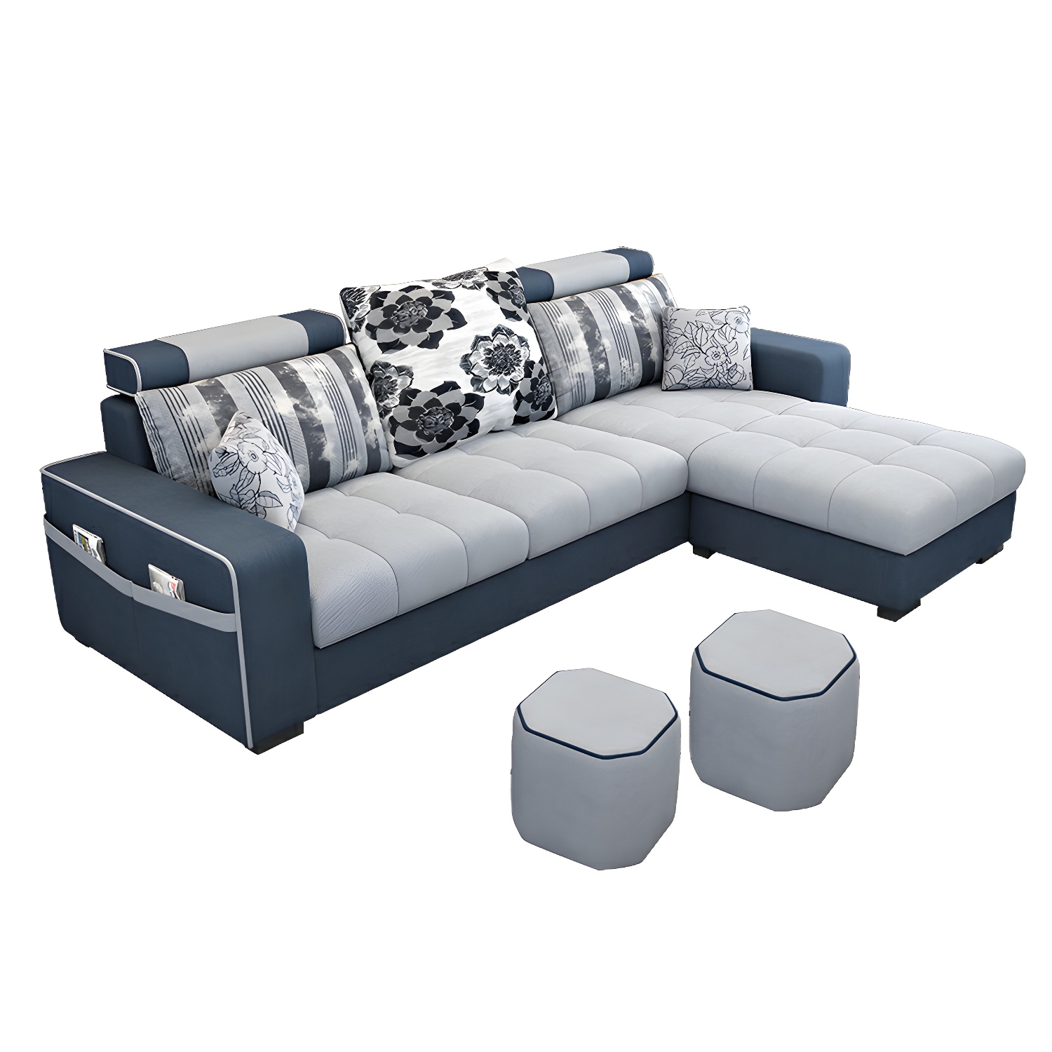Modern Sectional Sofa with Ottoman | Ormau - image 5