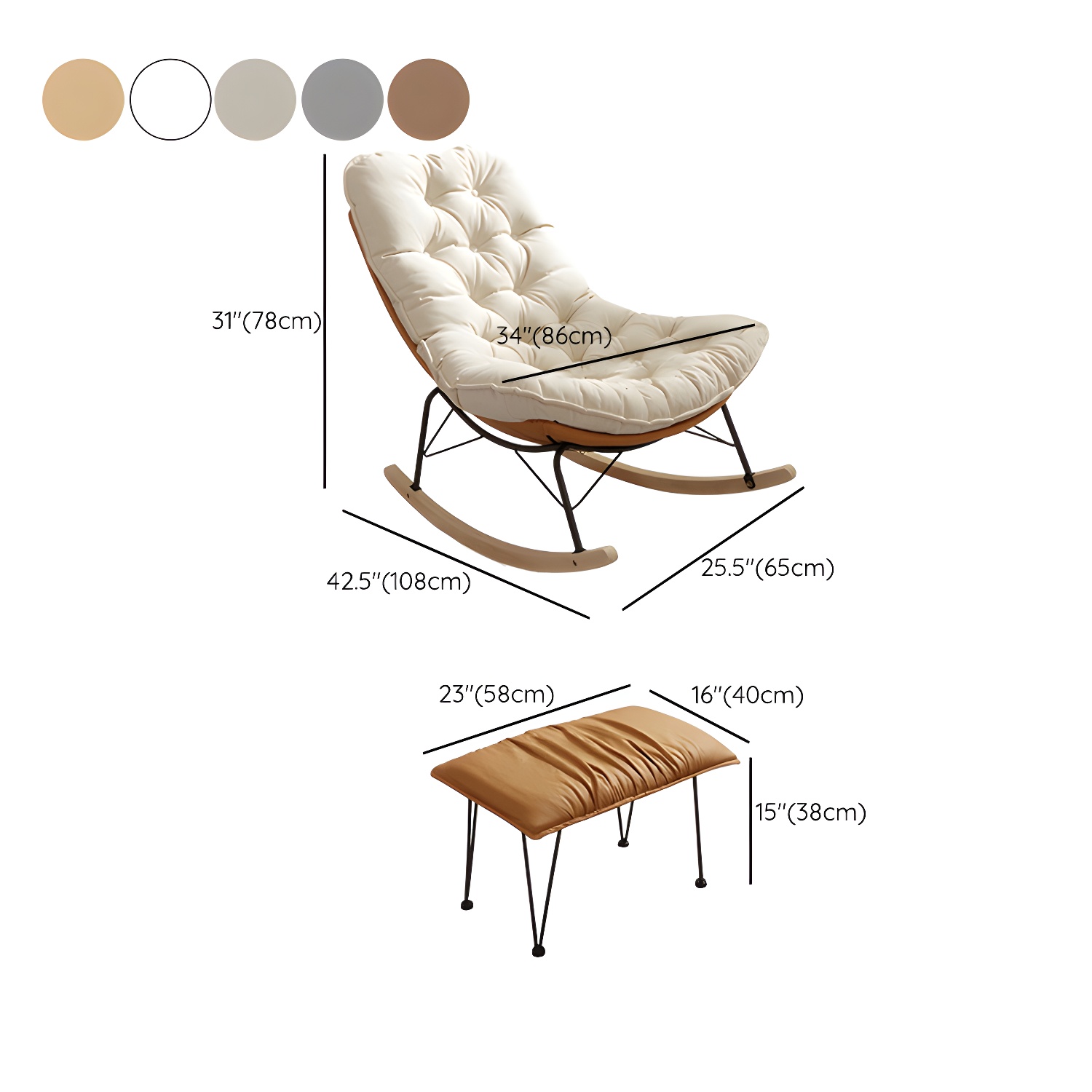 Upholstered Rocking Chair | Ormau - image 16