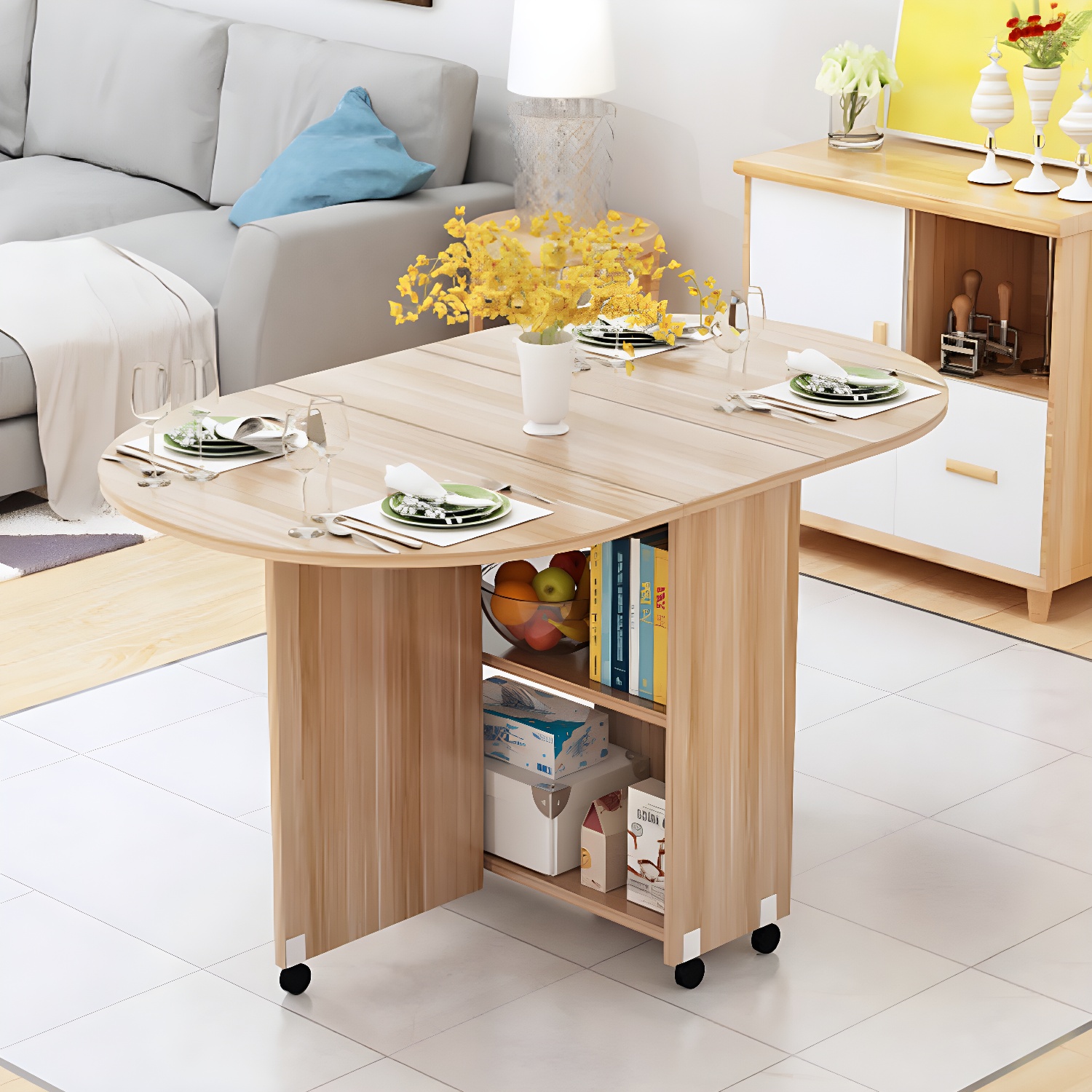 Oval Drop Leaf Table | Ormau - image 3