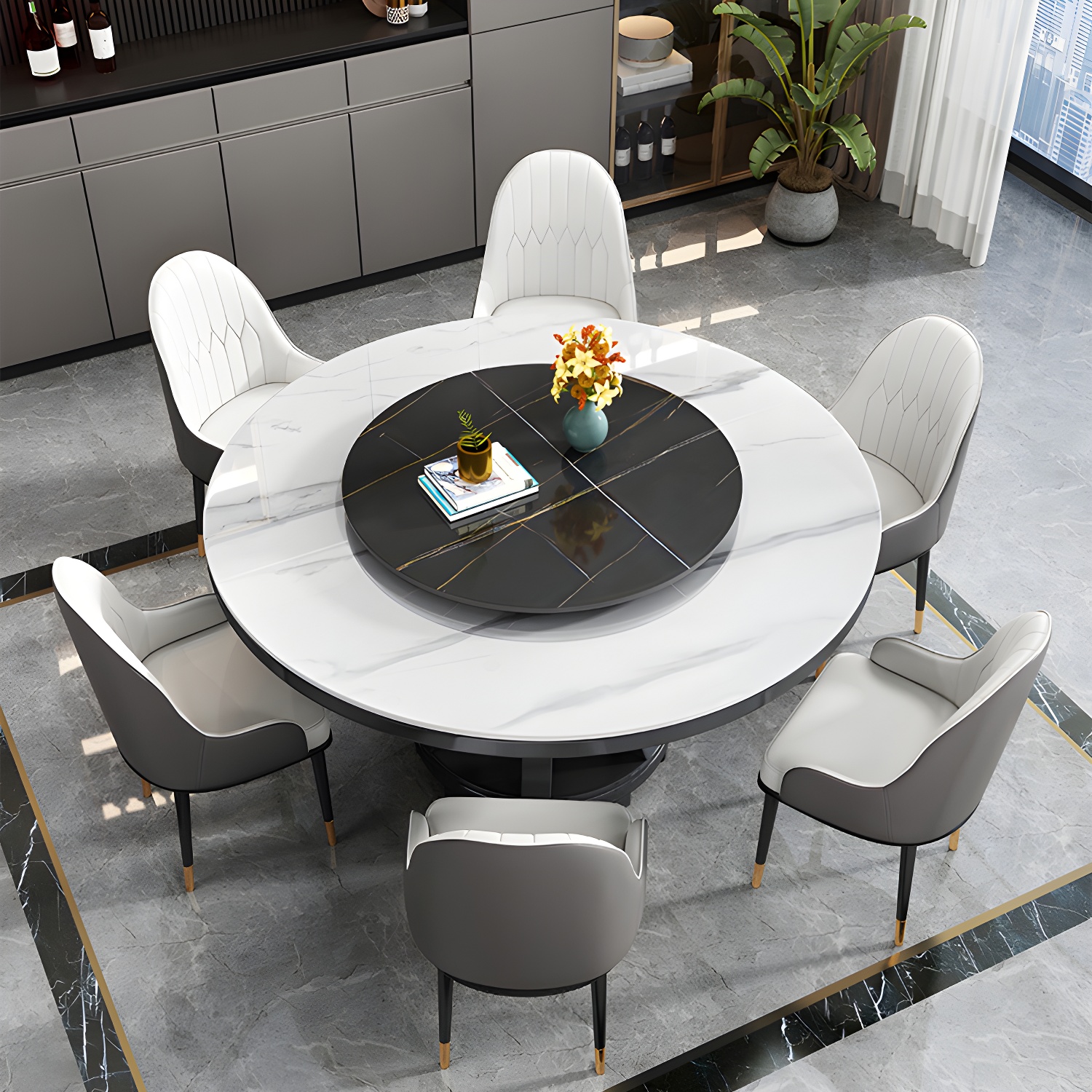 Modern Stone Top Dining Table | Ormau - image 5
