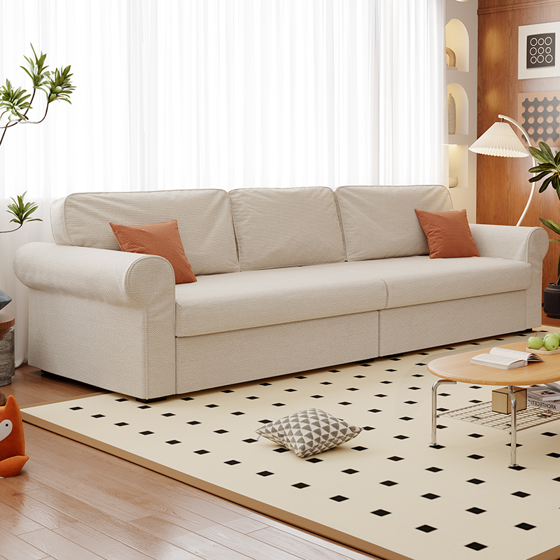 Modish Solid Color Stain Resistant Standard Sofa in Black/Jade Green/Taupe for 4-seater/5 Person with 2 Pillows - image 8