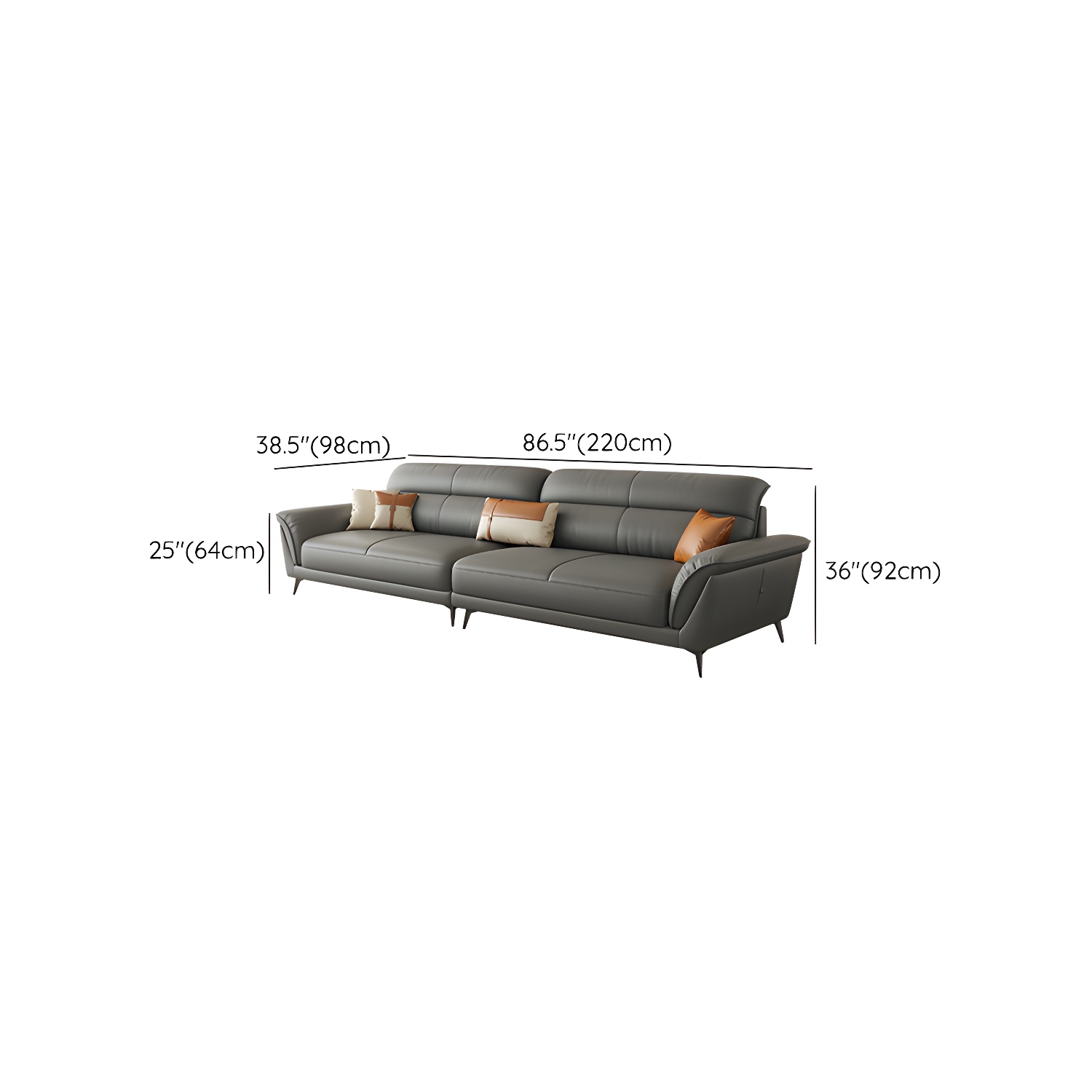 Modern Flared-Arm Sectional | Ormau - image 18