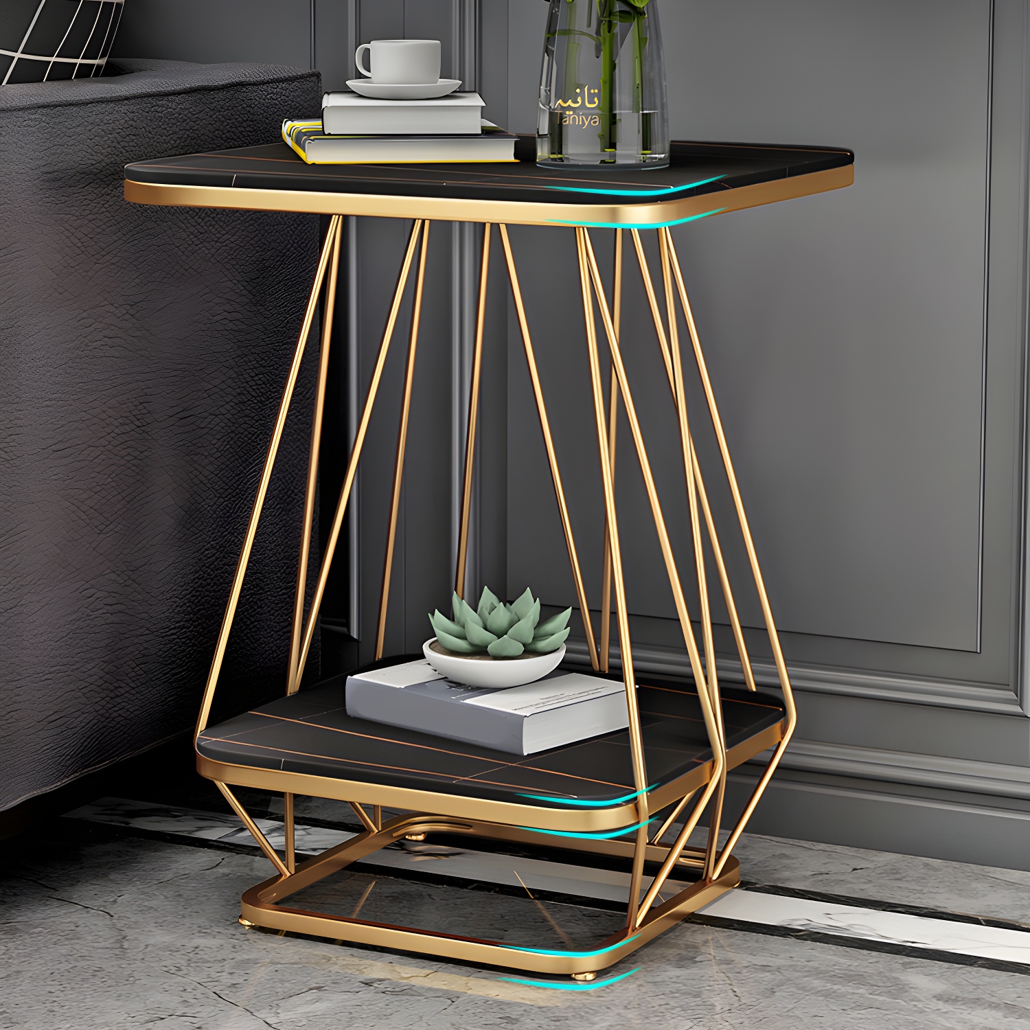 Glam Stone Nightstand | Ormau - image 12