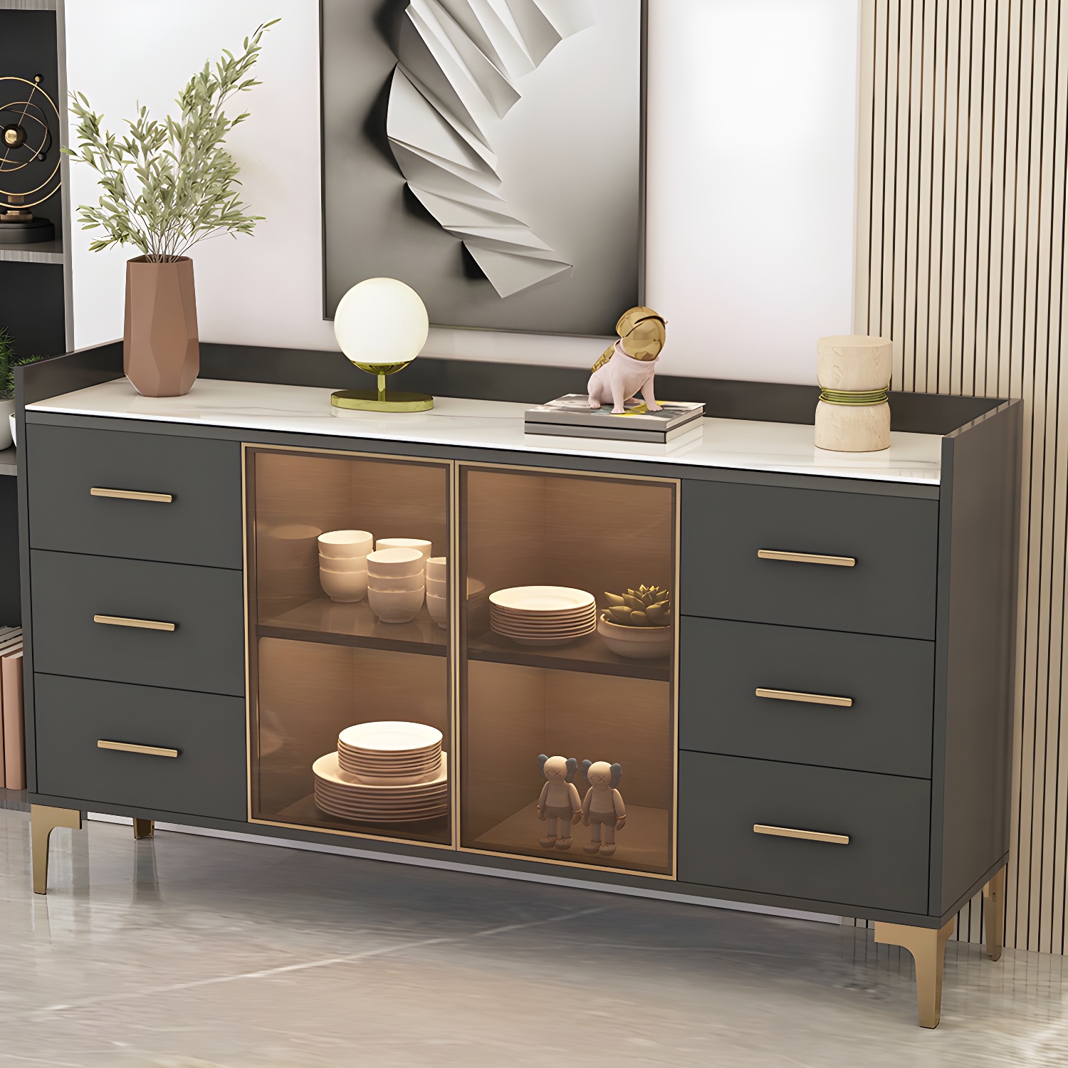 Glam Wood Sideboard | Ormau - image 15