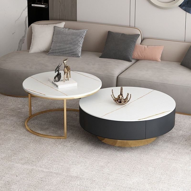 Elegant Stone & Gold Coffee Table | Ormau - image 5
