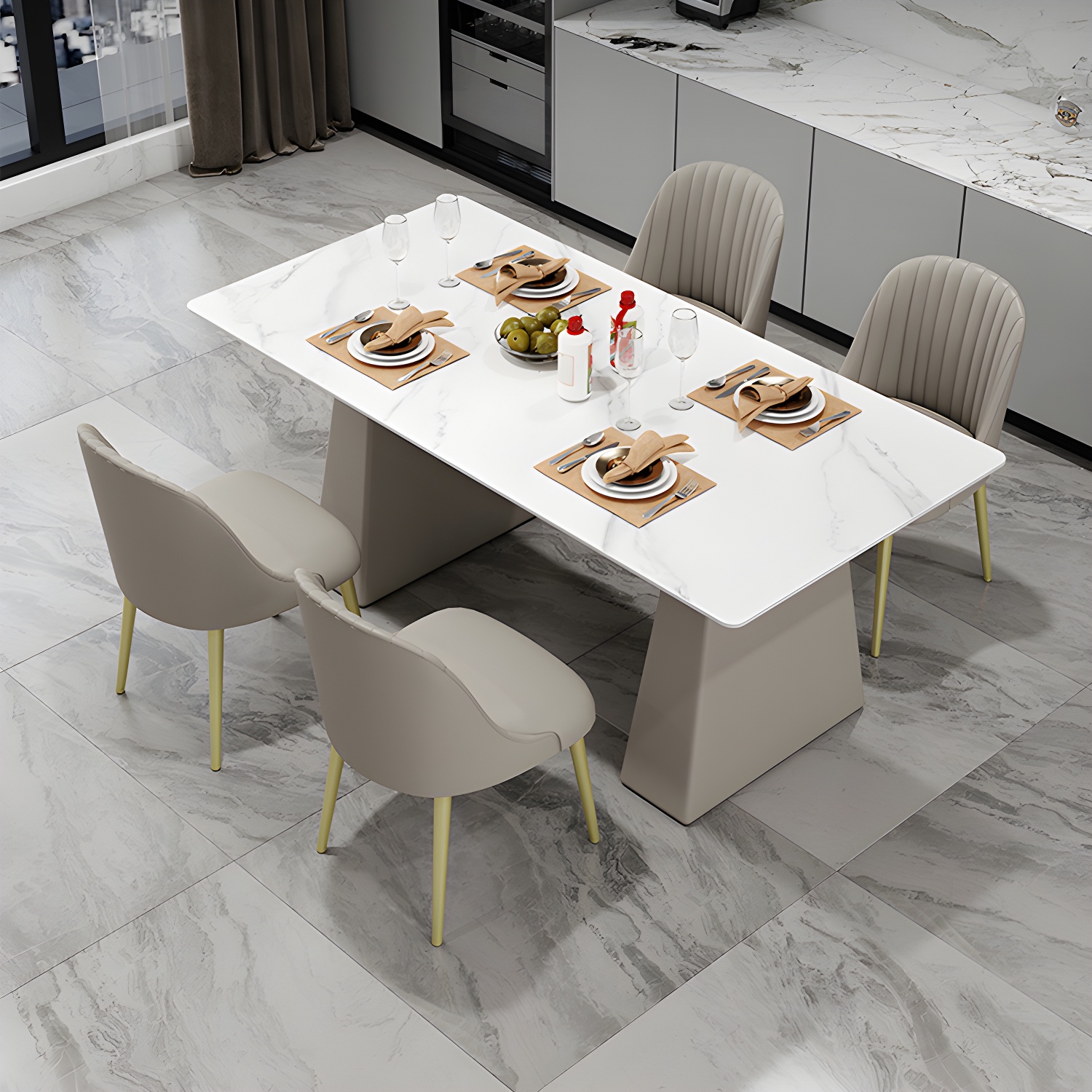 Modern Stone Dining Set | Ormau - image 3