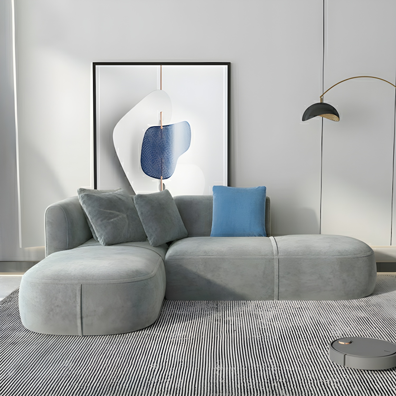 Flannel Sectional Sofa | Ormau - image 29