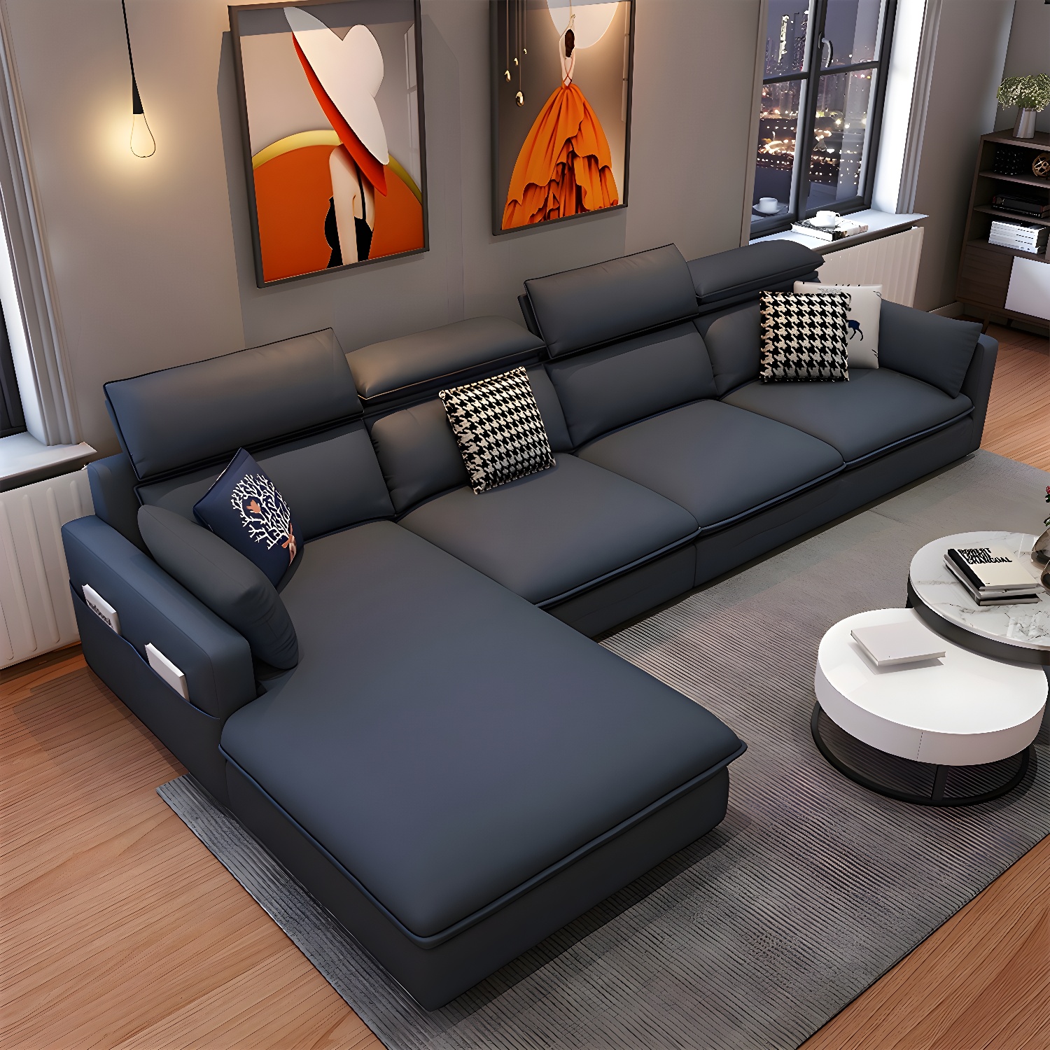 Modern L-Shape Sectional Sofa | Ormau - image 2